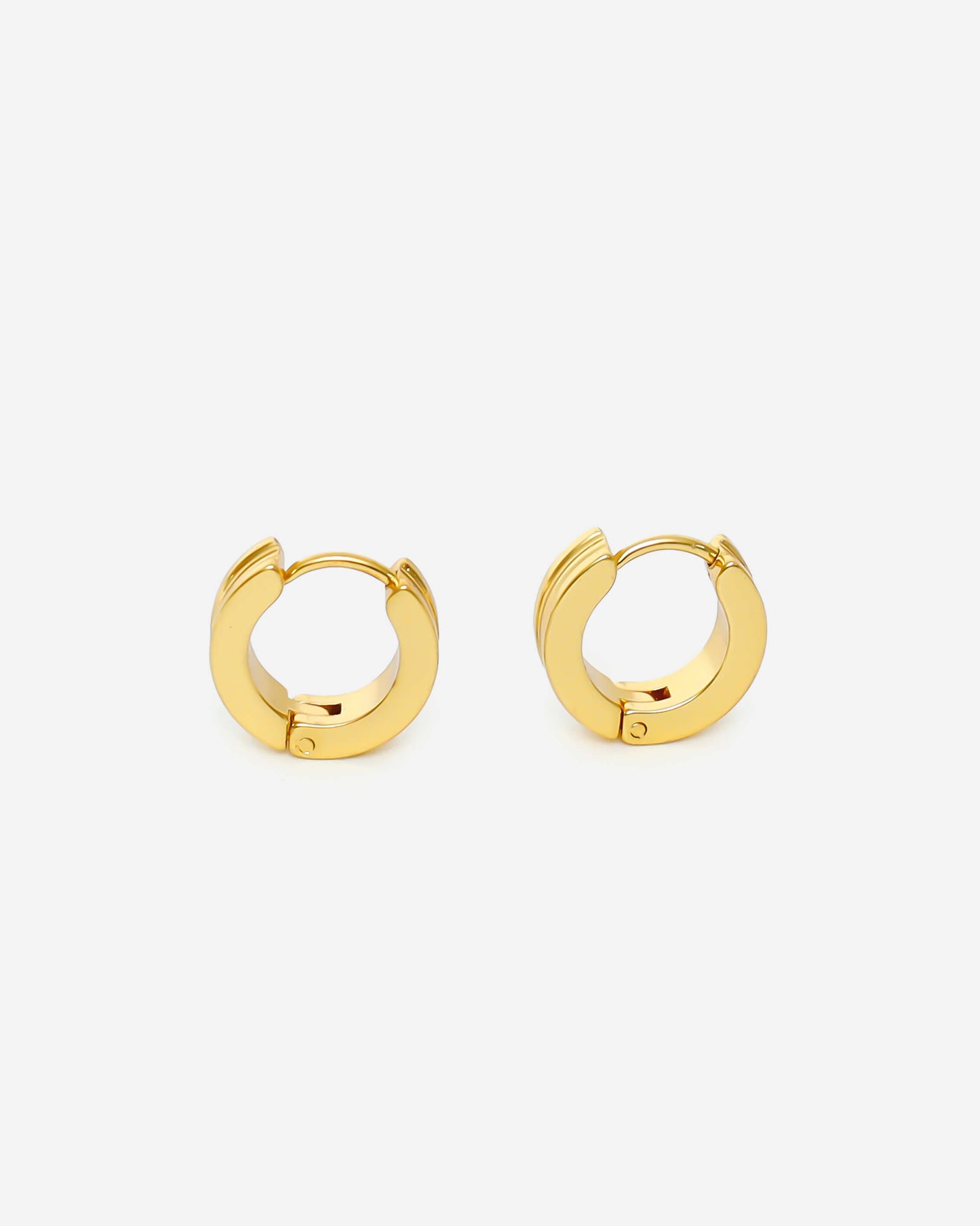 GD Classic Double Stripe Hoops Earrings Gold Plated