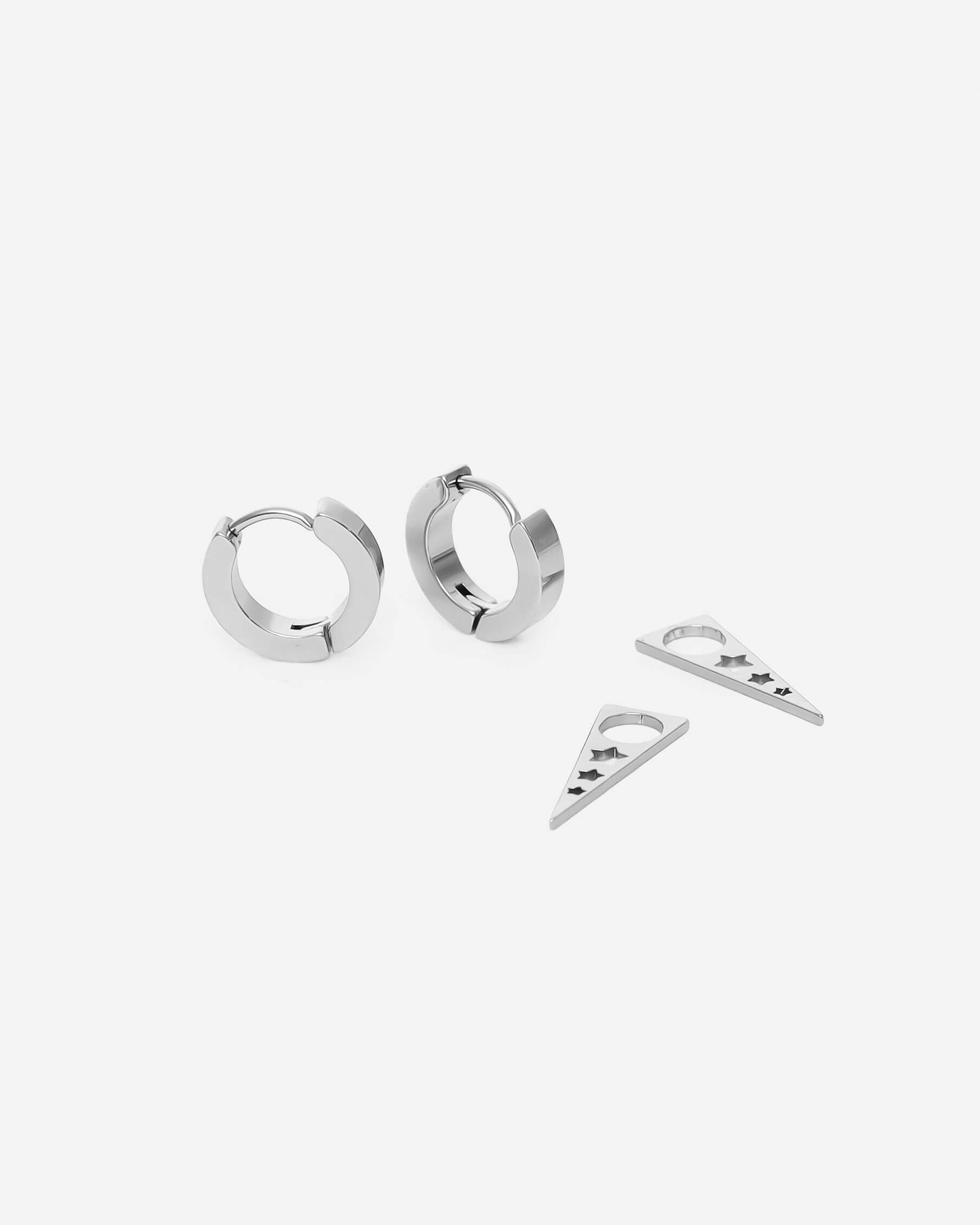 GD Punk Spike Dangle Hoop Earrings