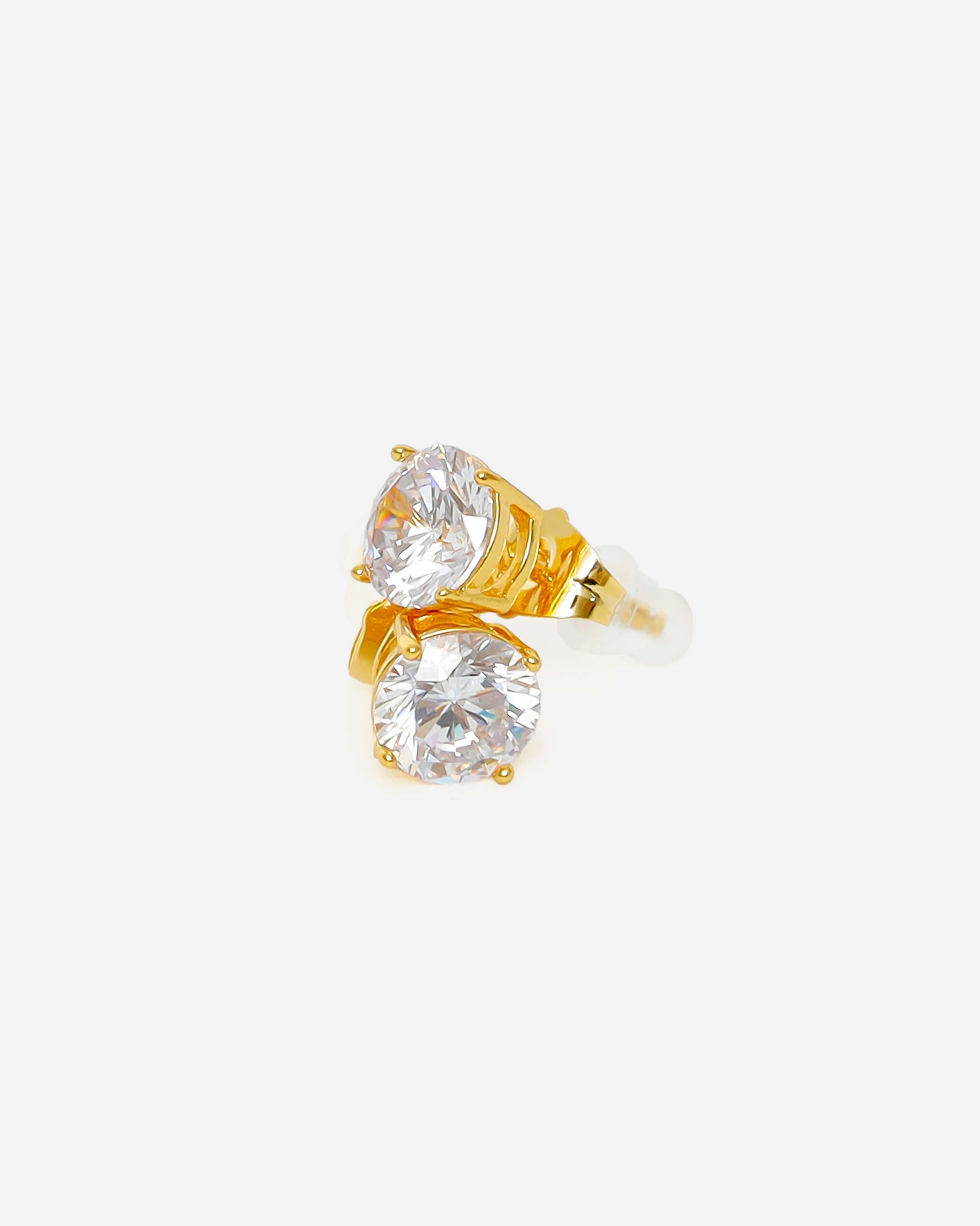 GD Hexagon Circle Gold Plated Earrings