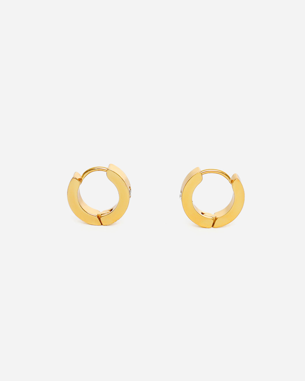 GD Hoops Zirconia Earrings Gold Plated