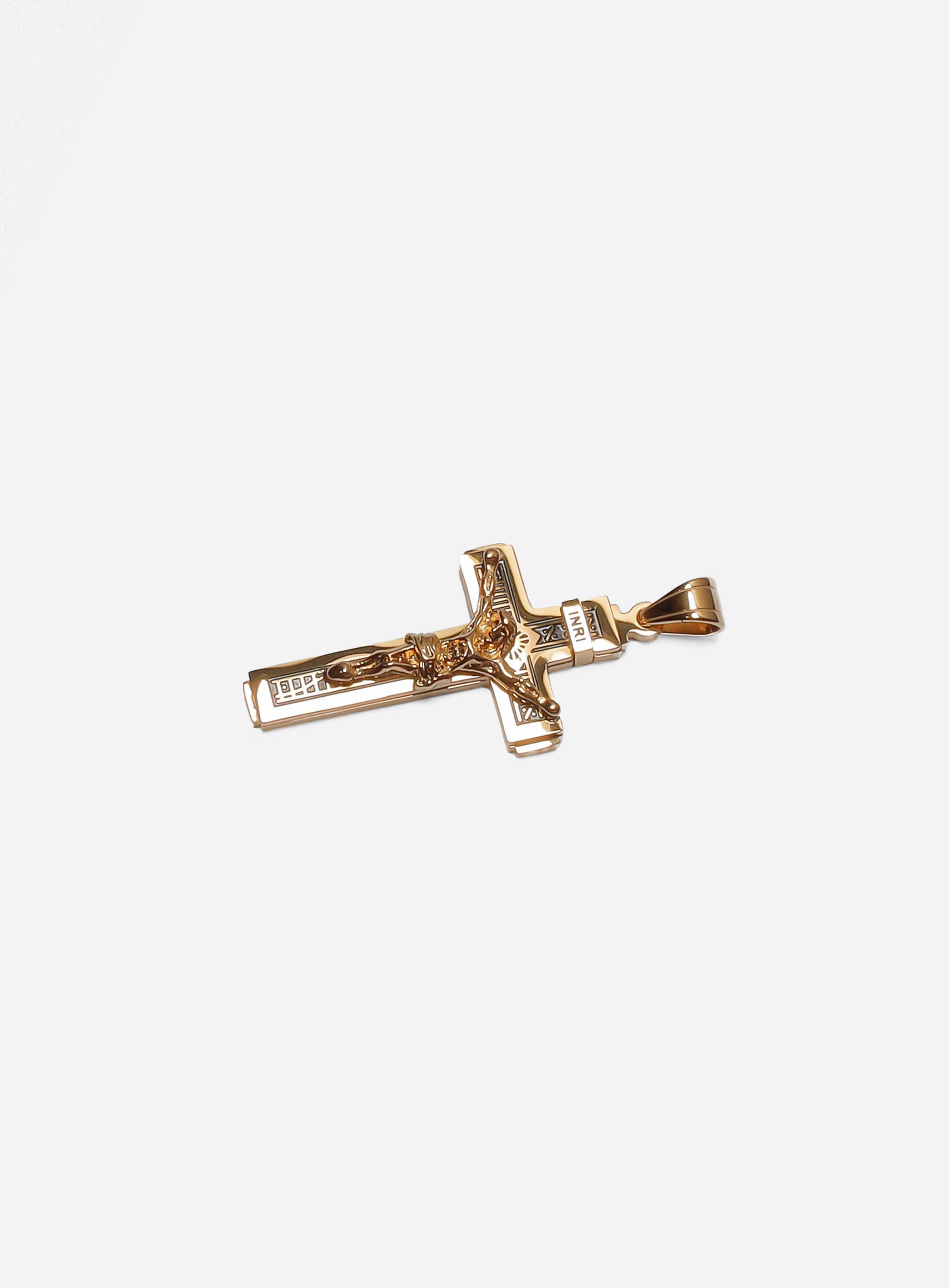 INRI Crucifix Pendant Gold-Tone