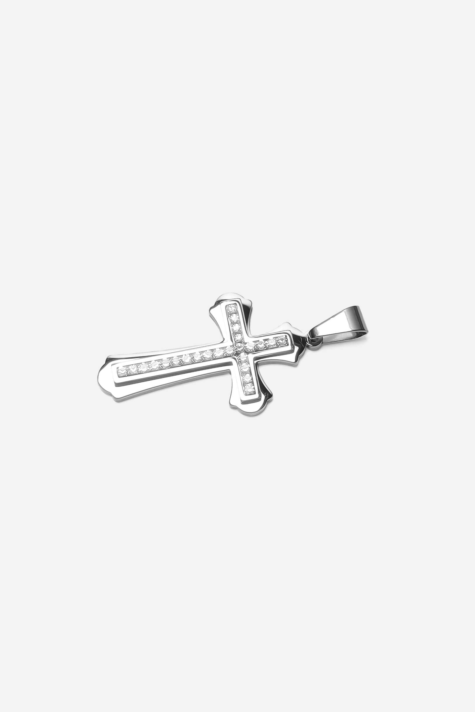 Diamante Center Cross Pendant