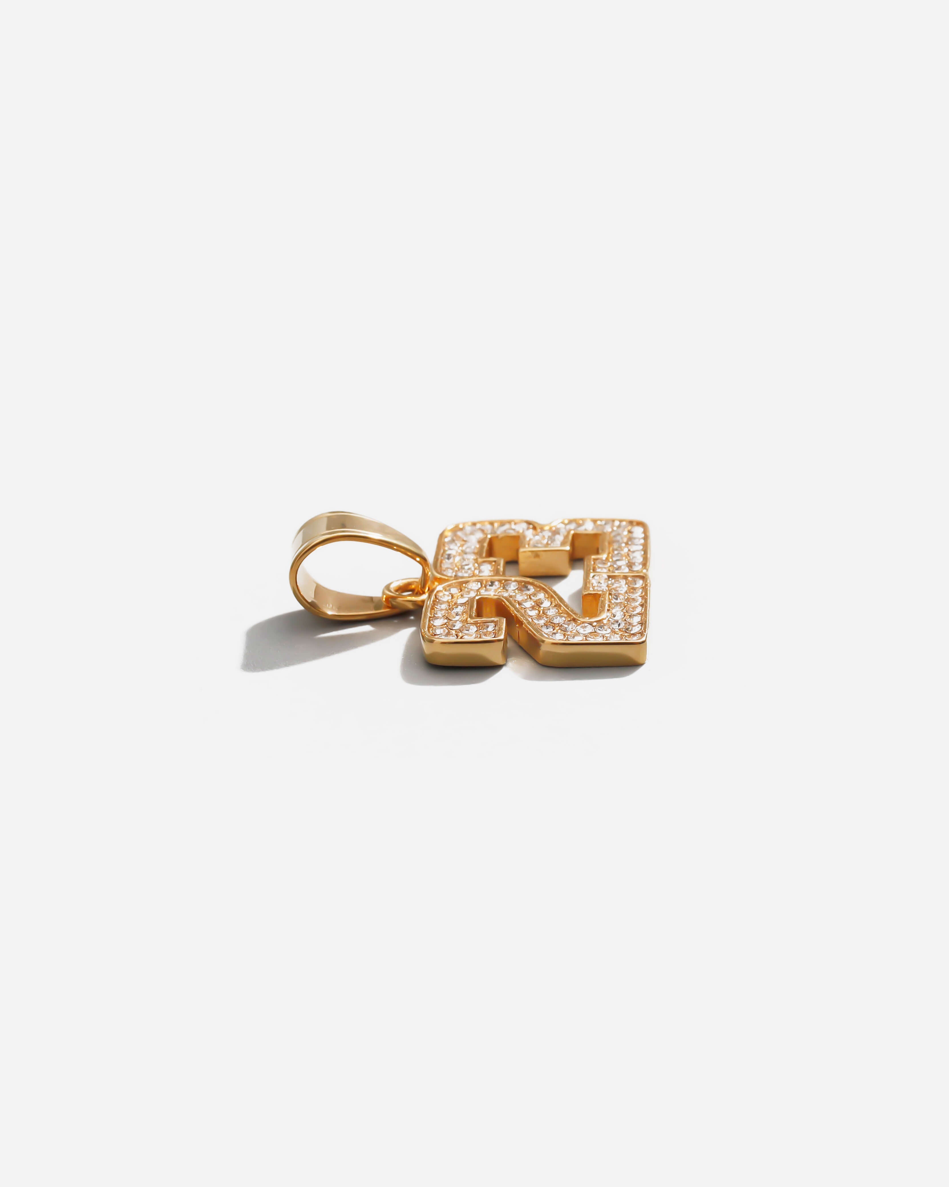 Number 23 Michael Jordan Iced Pendant Gold Tone