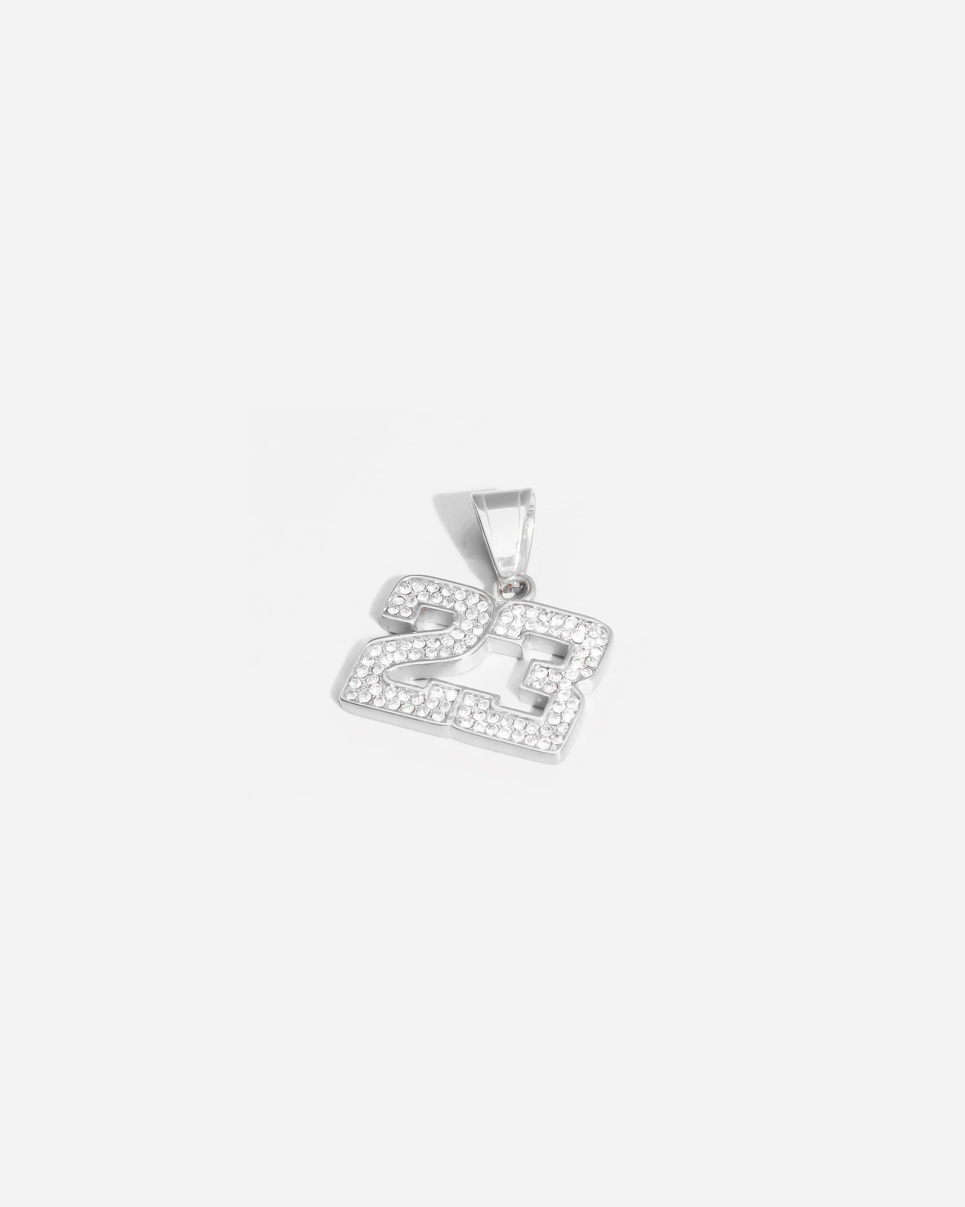 Number 23 Michael Jordan Iced Out Pendant Silver Plated