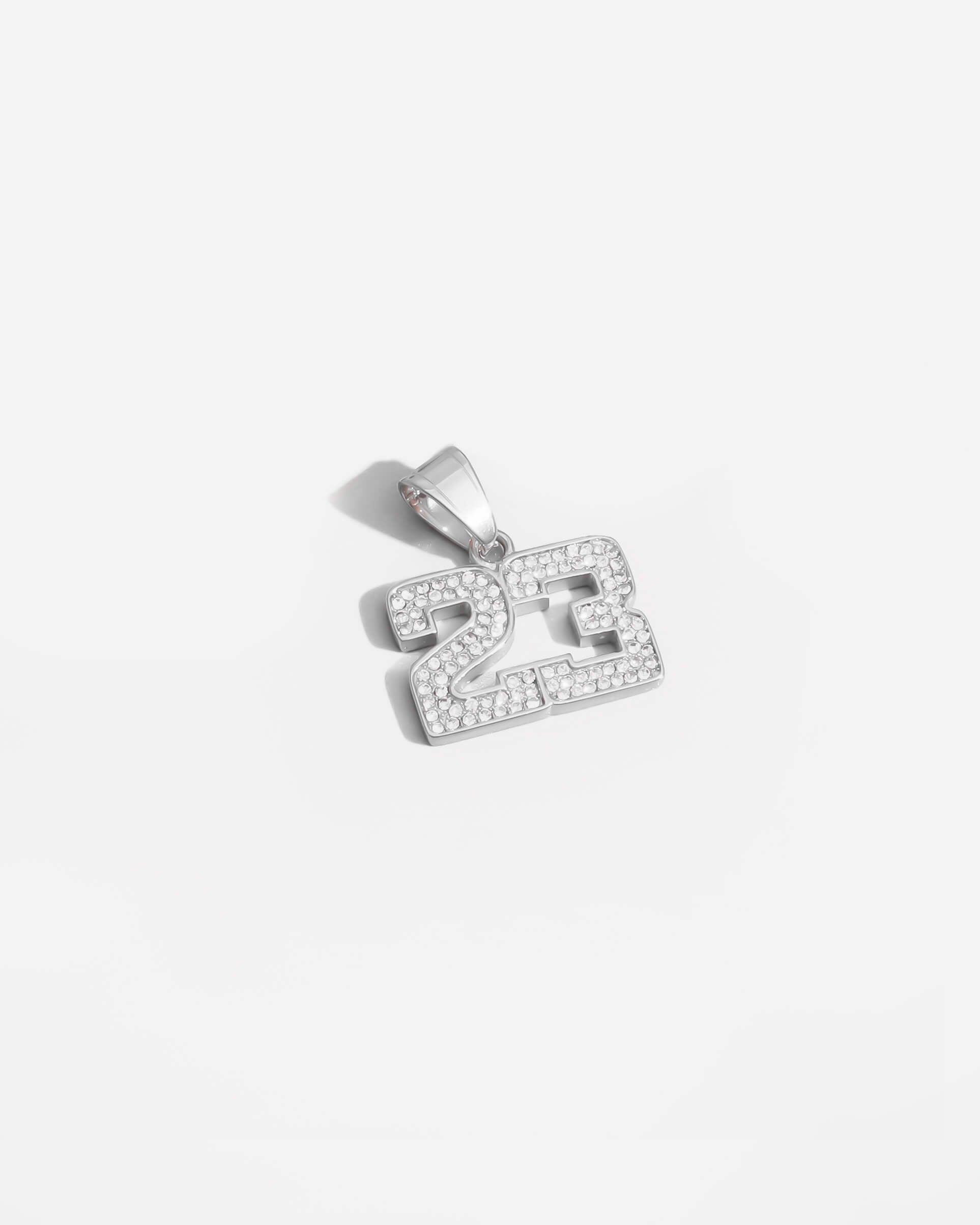 Number 23 Michael Jordan Iced Out Pendant Silver Plated