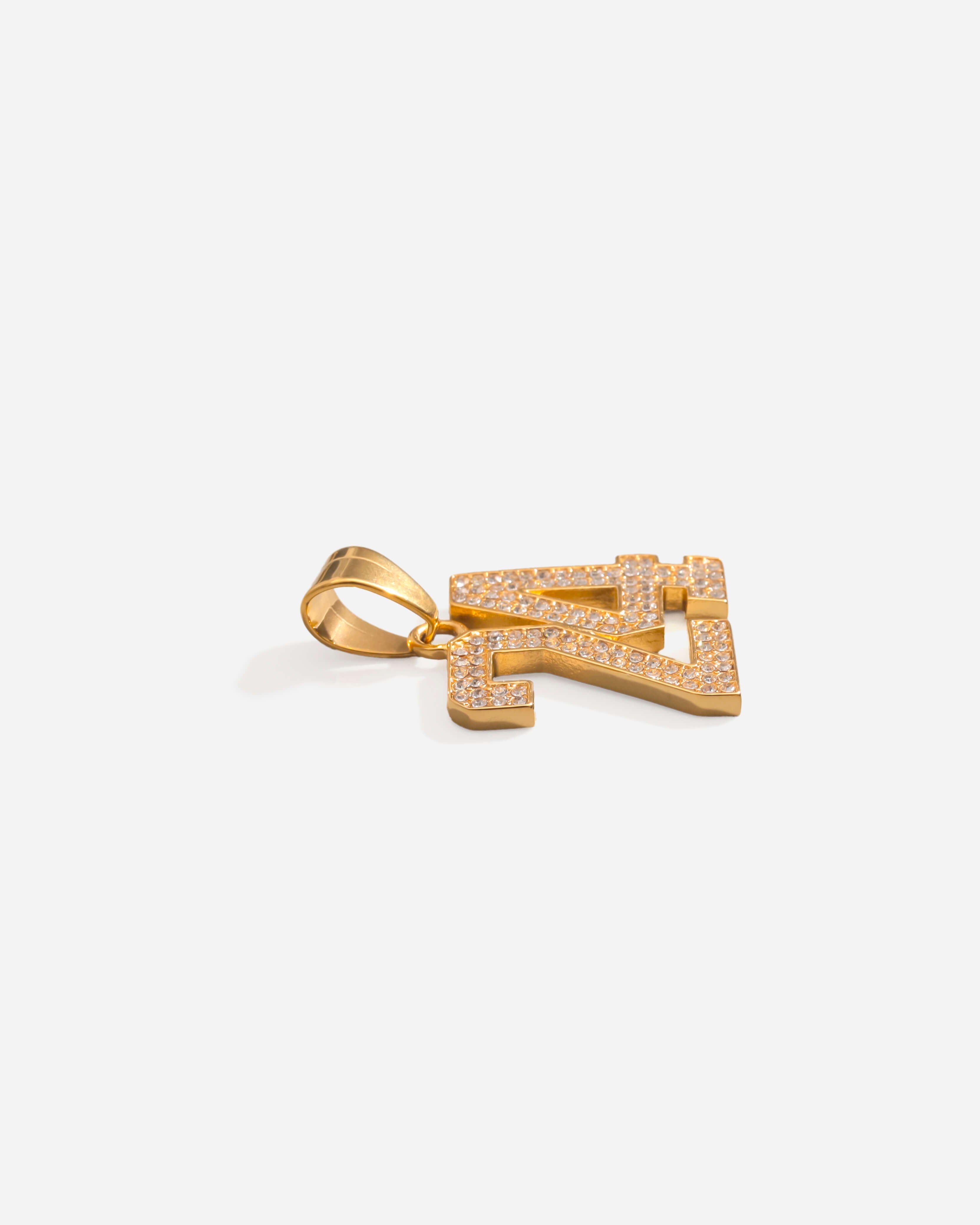 Number 24 Kobe Bryant Iced Pendant Gold Tone