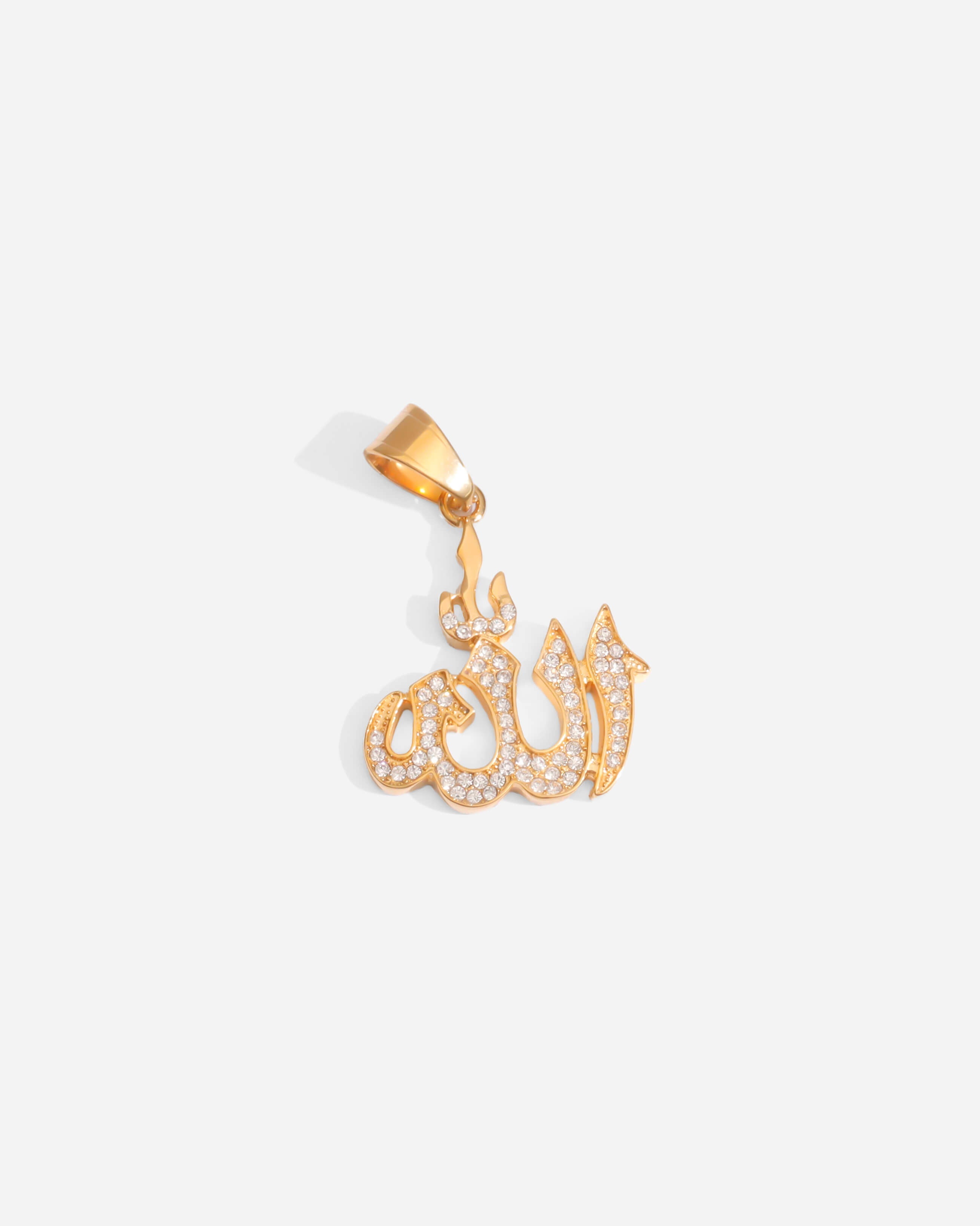 GD Allah Pendant Cubic Zirconia Gold Plated