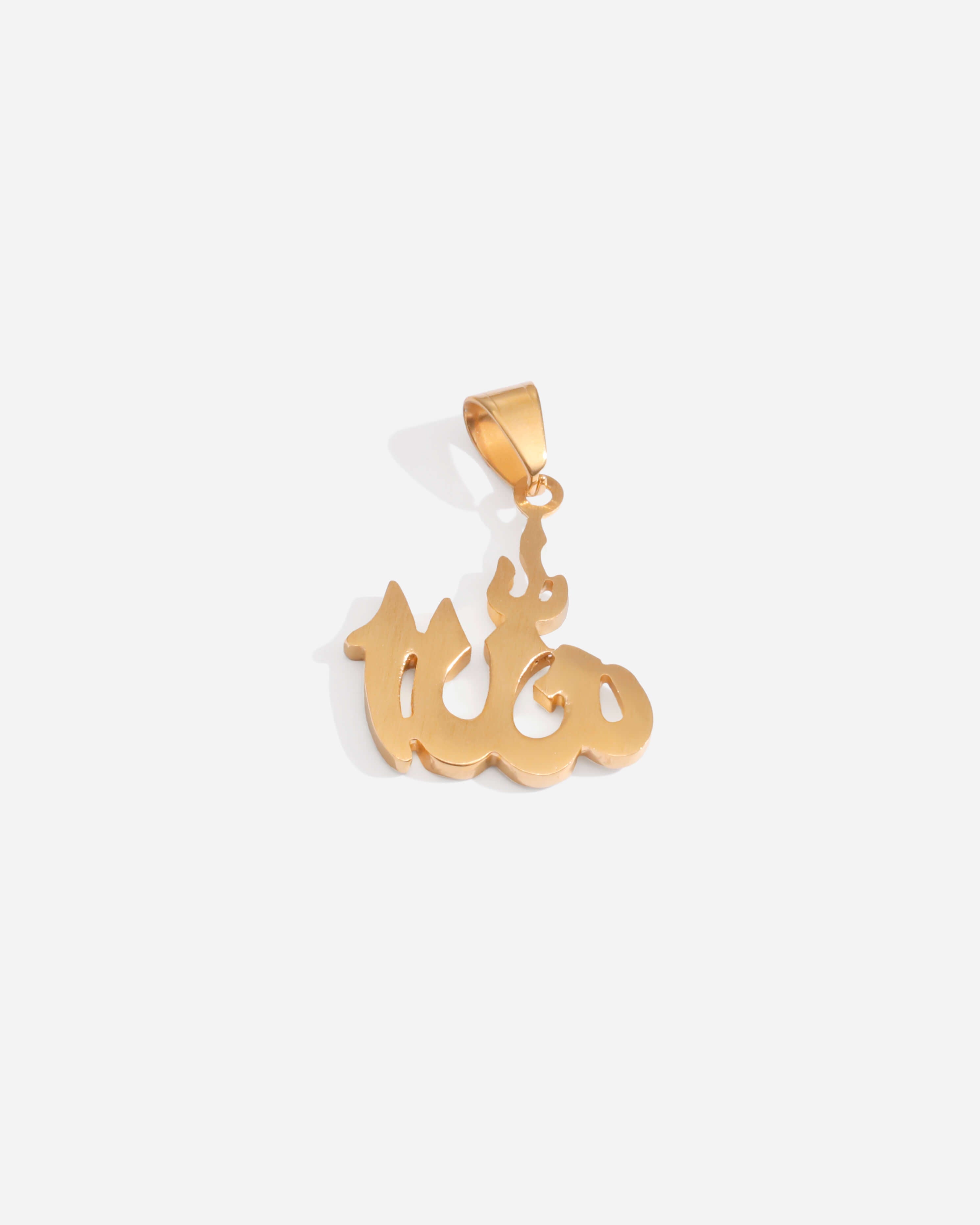 GD Allah Pendant Cubic Zirconia Gold Plated