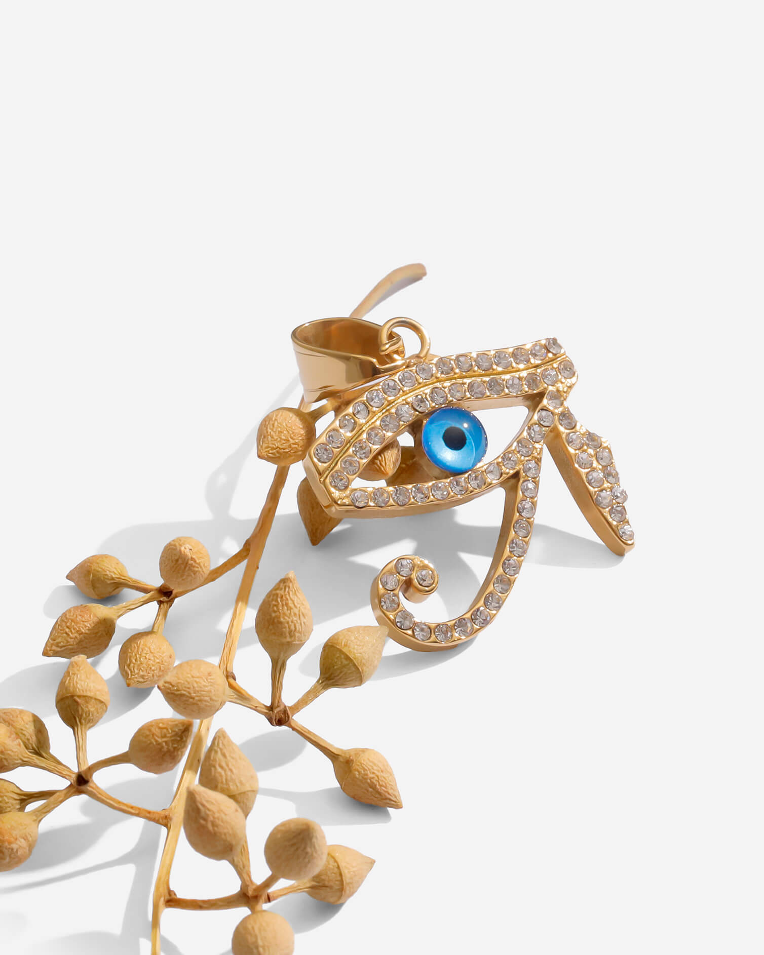 GD Eye of Horus Cubic Zirconia Pendant Gold Plated