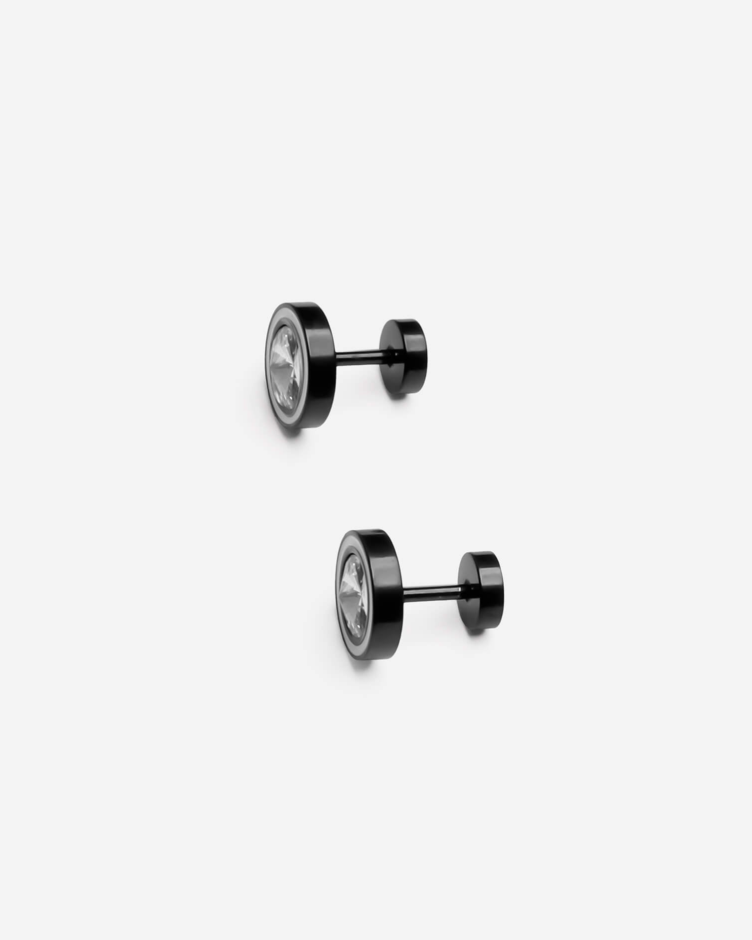 Round Stud Midnight Earring 10mm