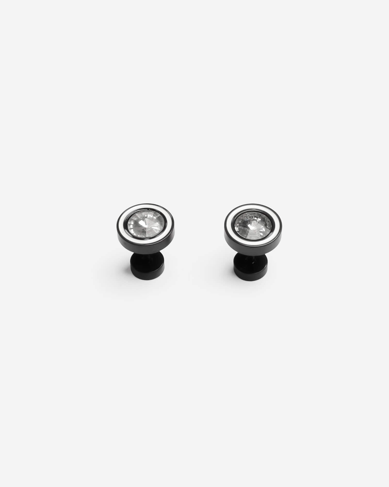 Round Stud Midnight Earring 10mm