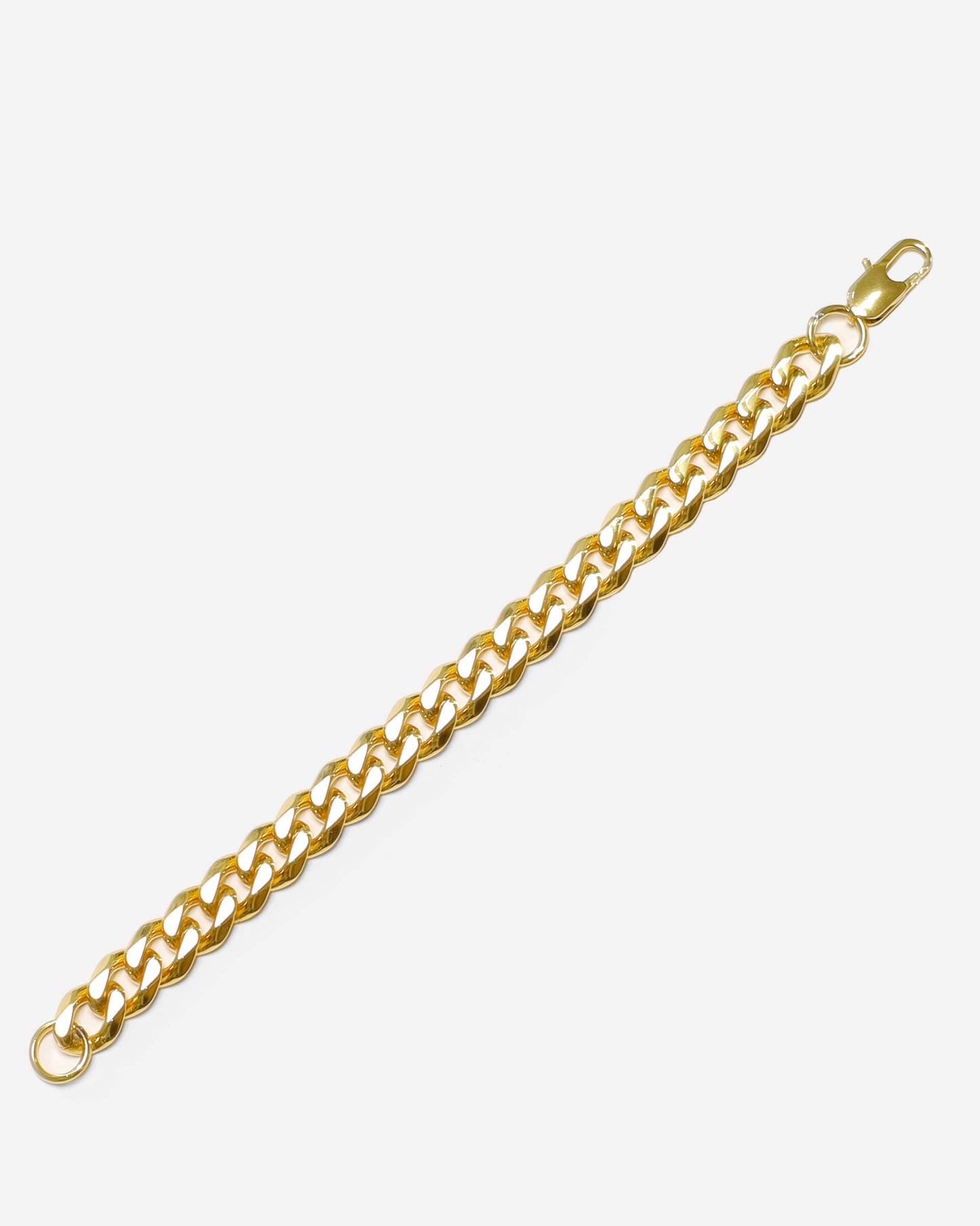 GD Cuban Bracelet 22k Gold Vermeil 10.5mm X 7.5Inch