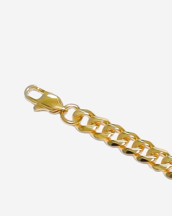 GD Cuban Bracelet 22k Gold Vermeil 7mm x 6.5 In