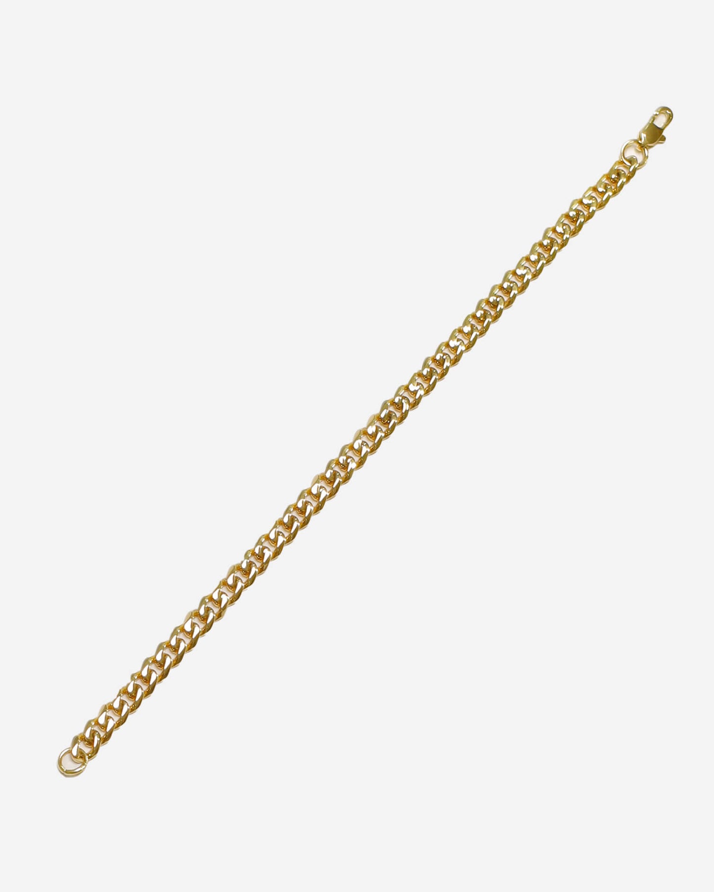 GD Cuban Bracelet Stainless Steel 5.5mm x 7.5 Inch 22k Gold vermeil