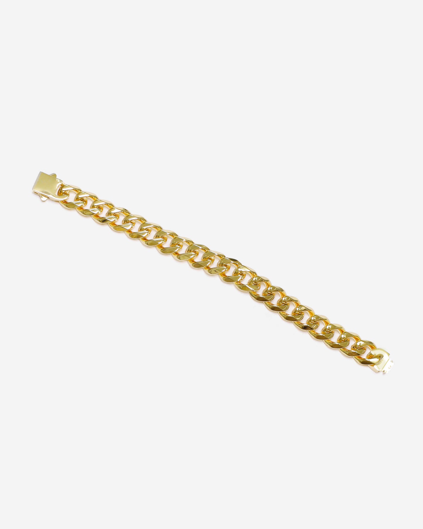 GD Cuban Stainless Steel Bracelet 13mmx8 Inch 22k Gold