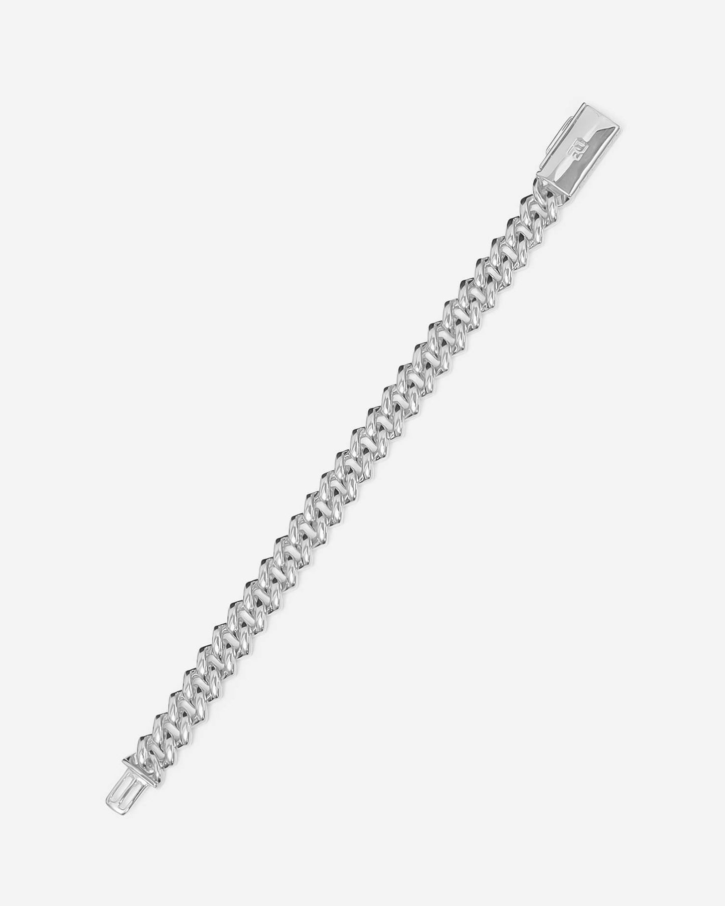 GD Ice Cubic Zirconia 13mm Bracelet White Gold Plated