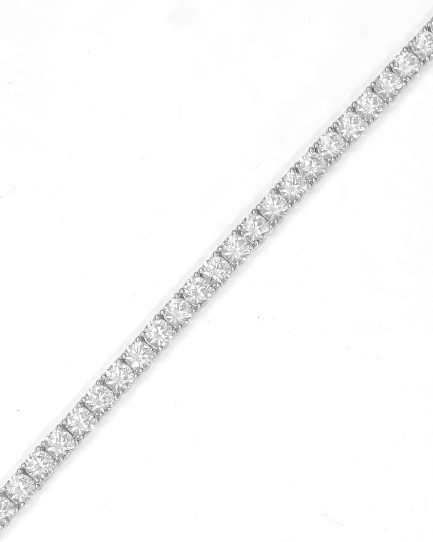 GD Tennis Cubic Zirconia 50cm Chain White Gold Plated