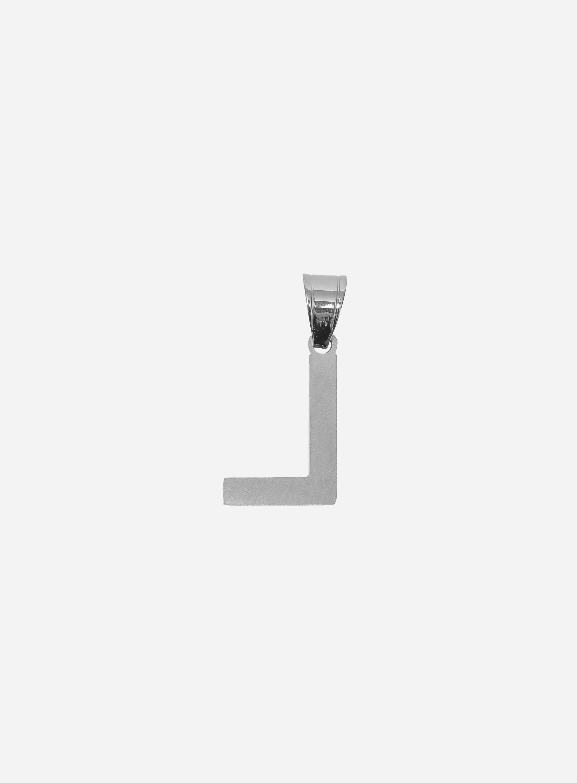 Gracias Dios Diamond Silver Letter L Pendant - Challenger Streetwear
