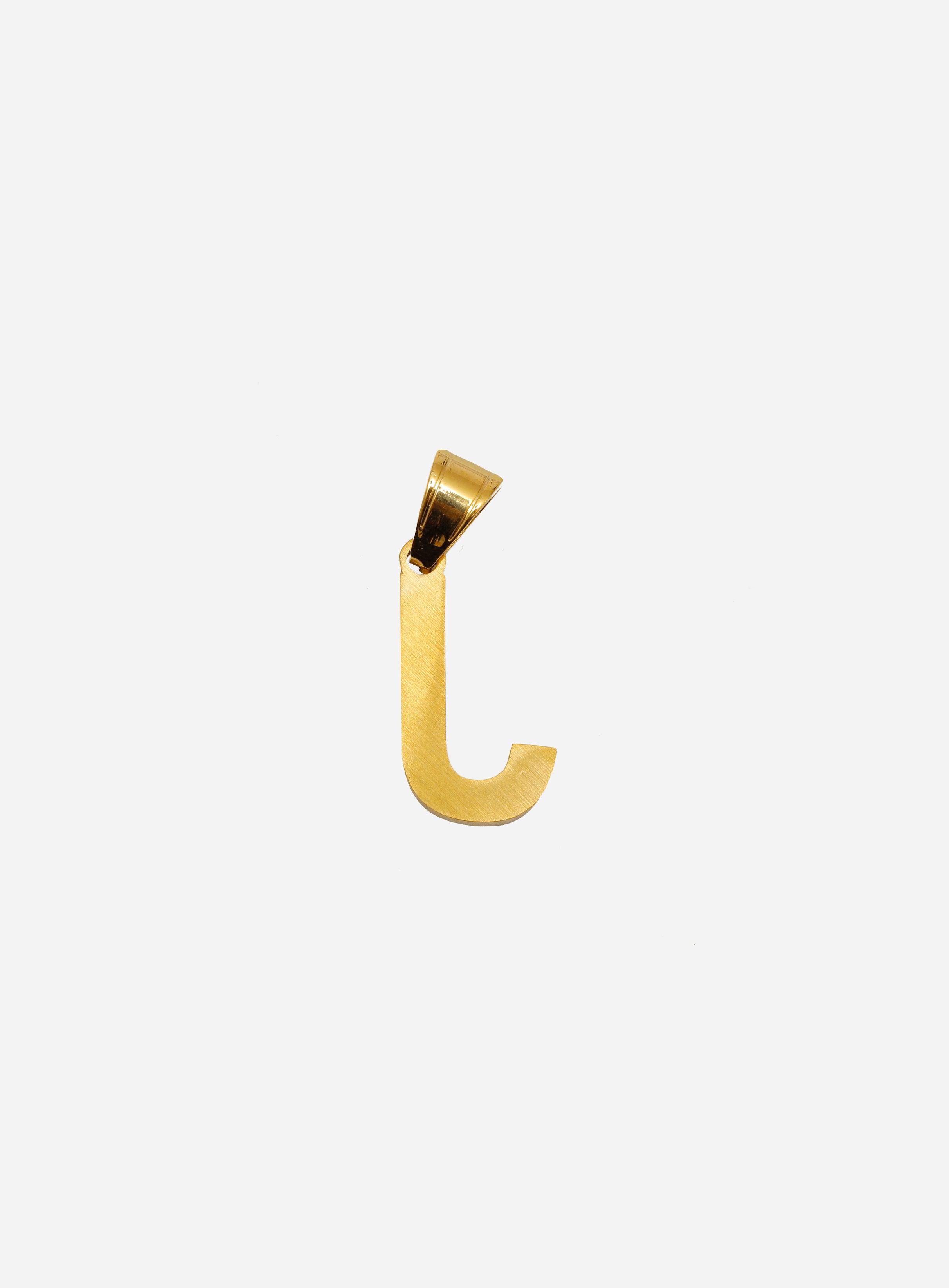 Gracias Dios Diamond Gold Letter J Pendant - Challenger Streetwear