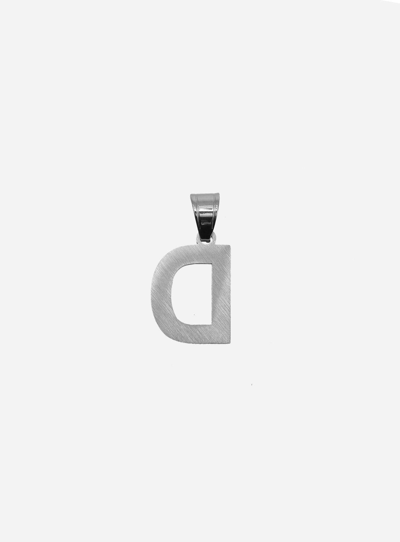 Gracias Dios Diamond Silver Letter D Pendant - Challenger Streetwear