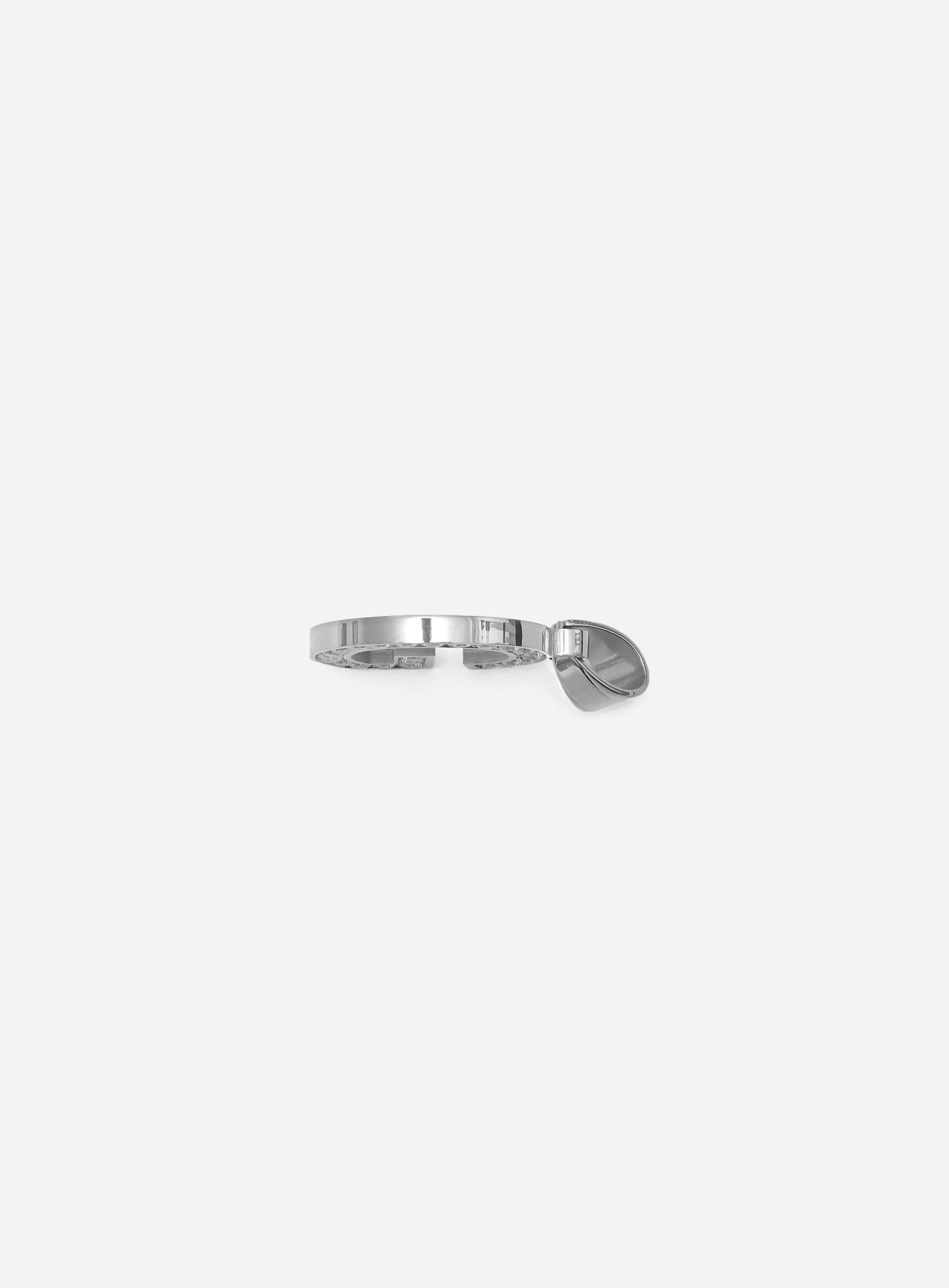 Gracias Dios Diamond Silver Letter G Pendant - Challenger Streetwear