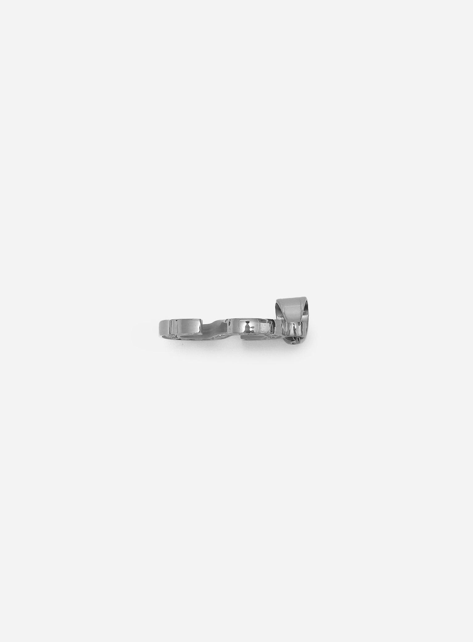 Gracias Dios Diamond Silver Letter S Pendant - Challenger Streetwear