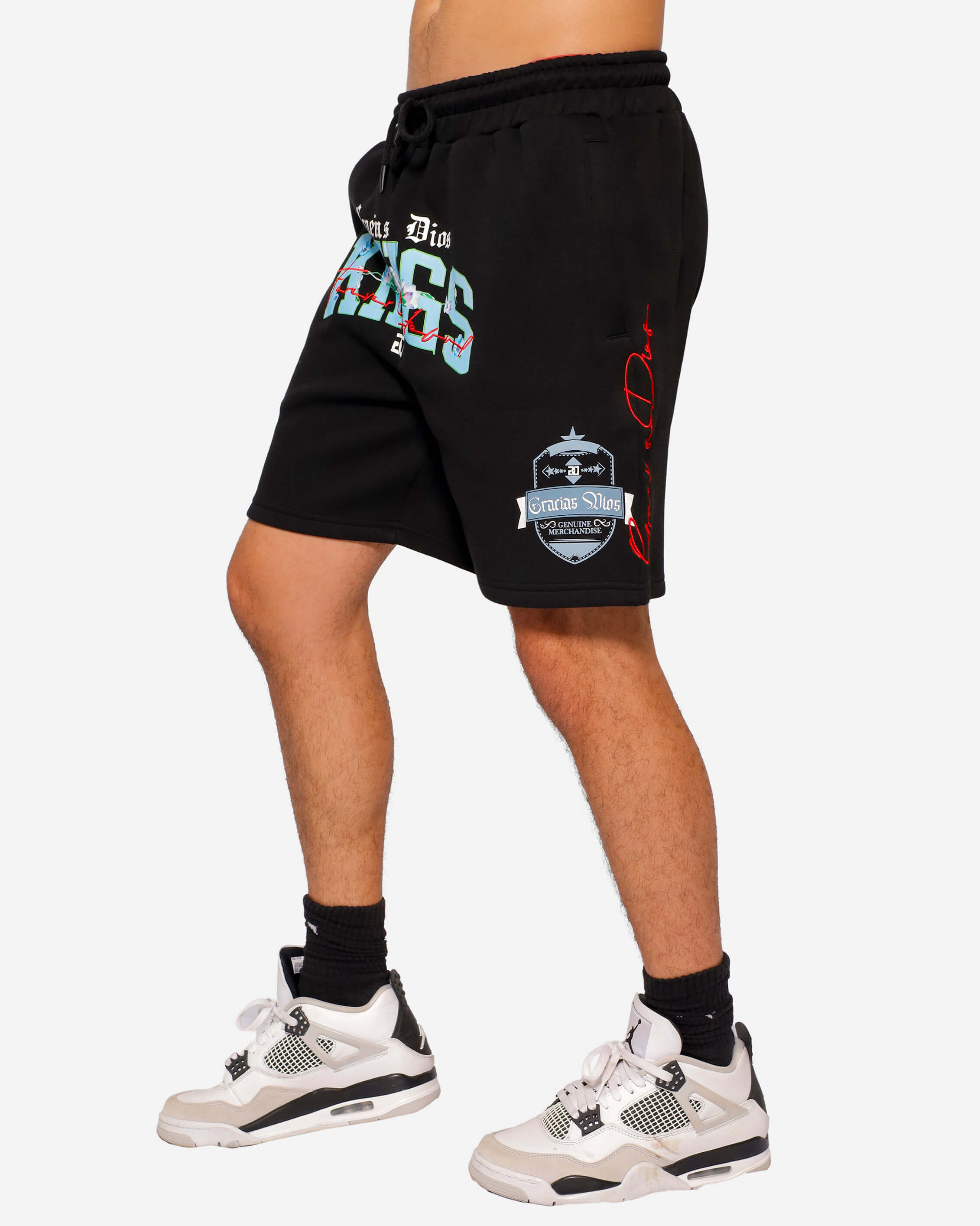 Kings Floral Shorts Black