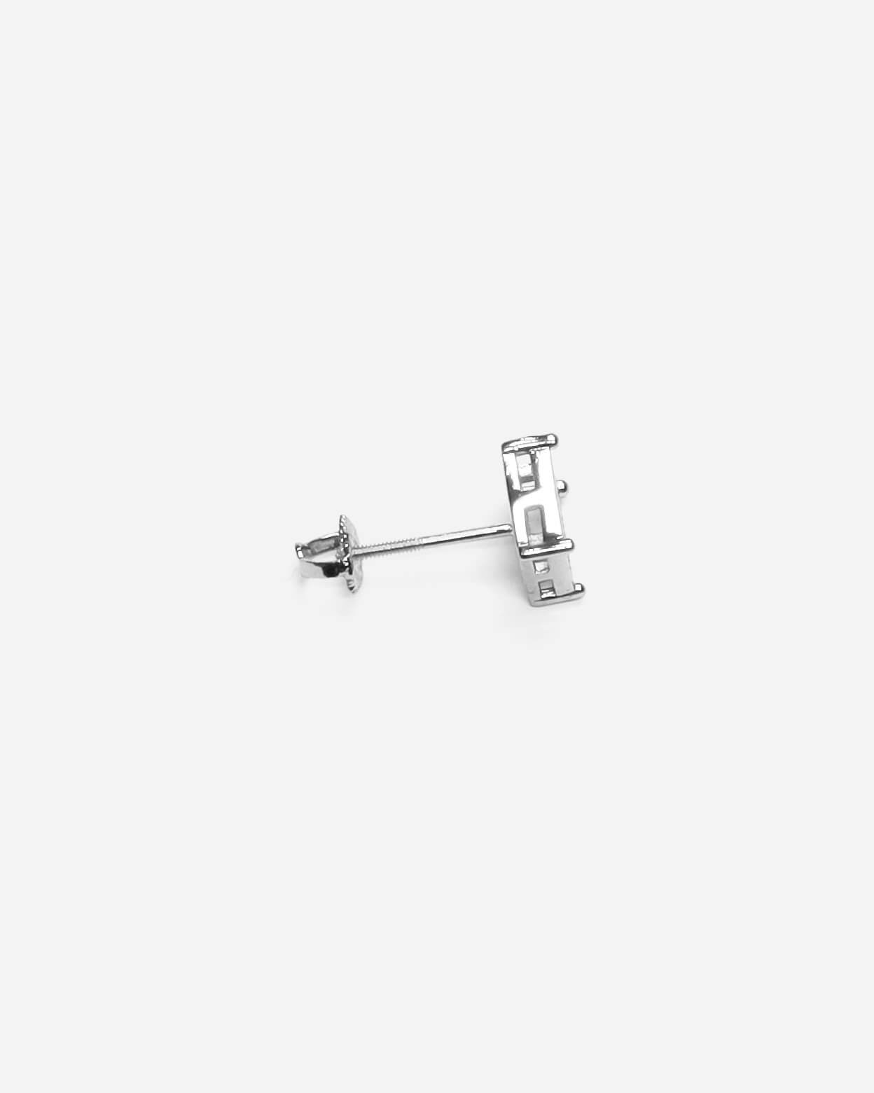 Radiant Zirconia Squire Earrings in 925 Silver