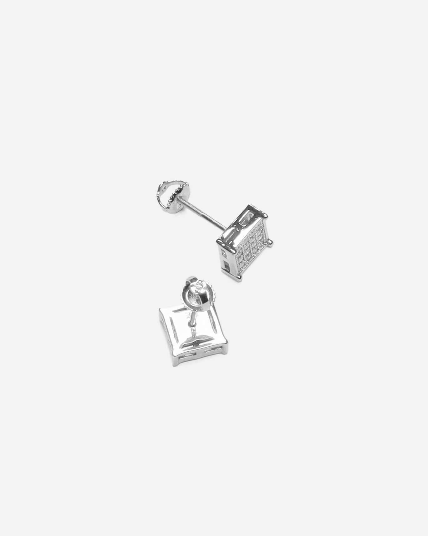 Radiant Zirconia Squire Earrings in 925 Silver