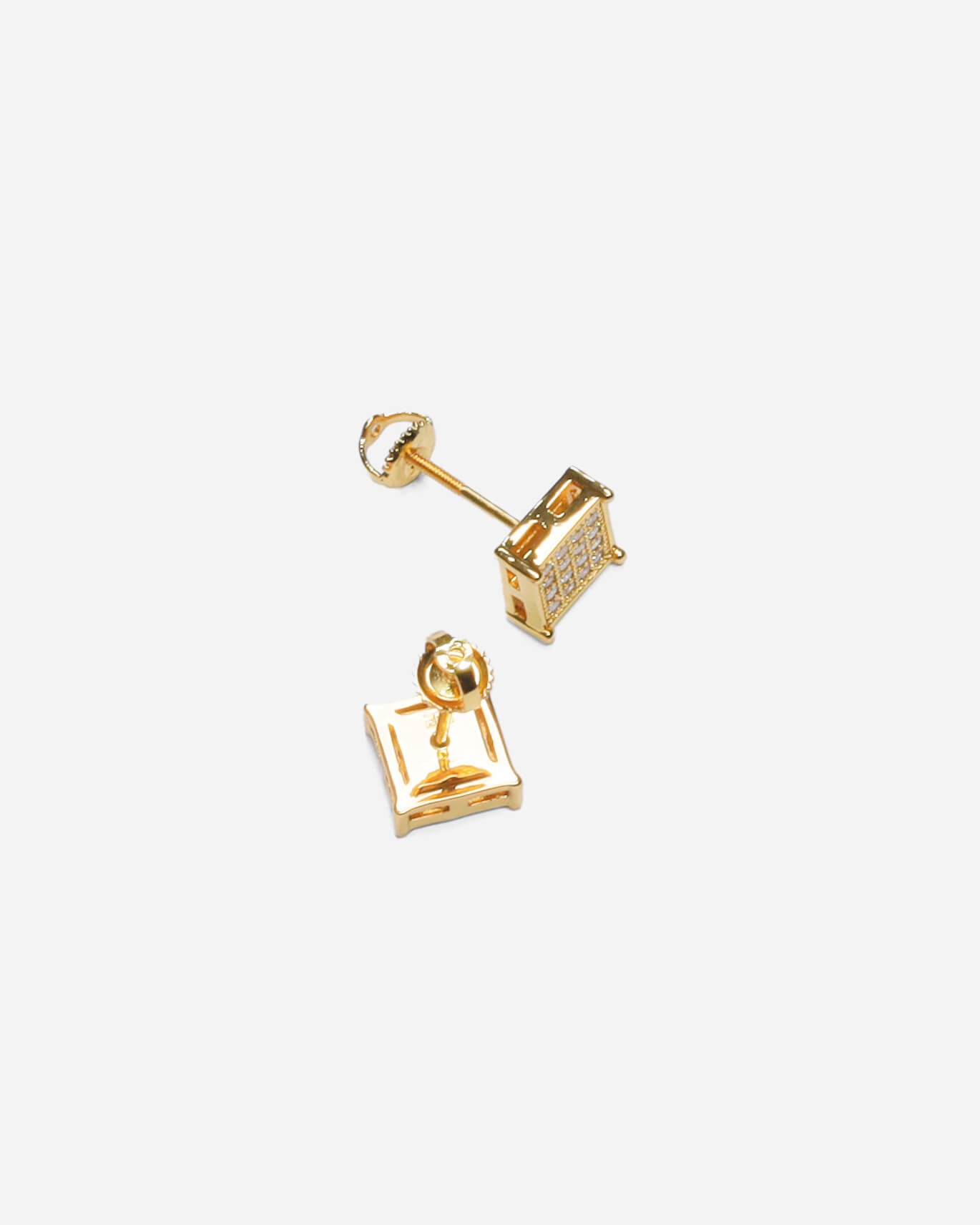 Radiant Zirconia Squire Earrings in 22k Gold