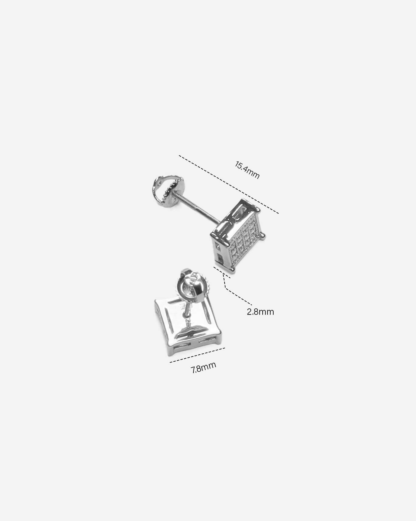 Radiant Zirconia Squire Earrings in 925 Silver