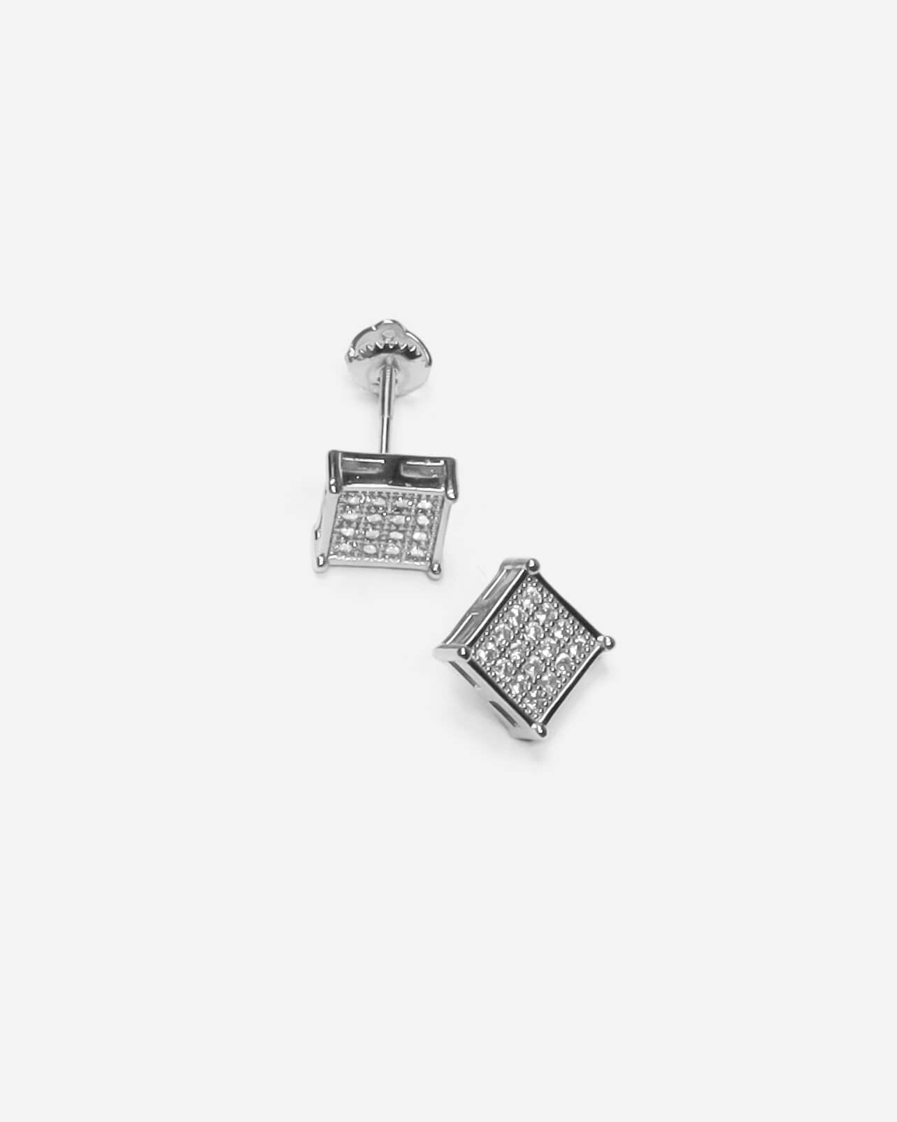 Radiant Zirconia Squire Earrings in 925 Silver