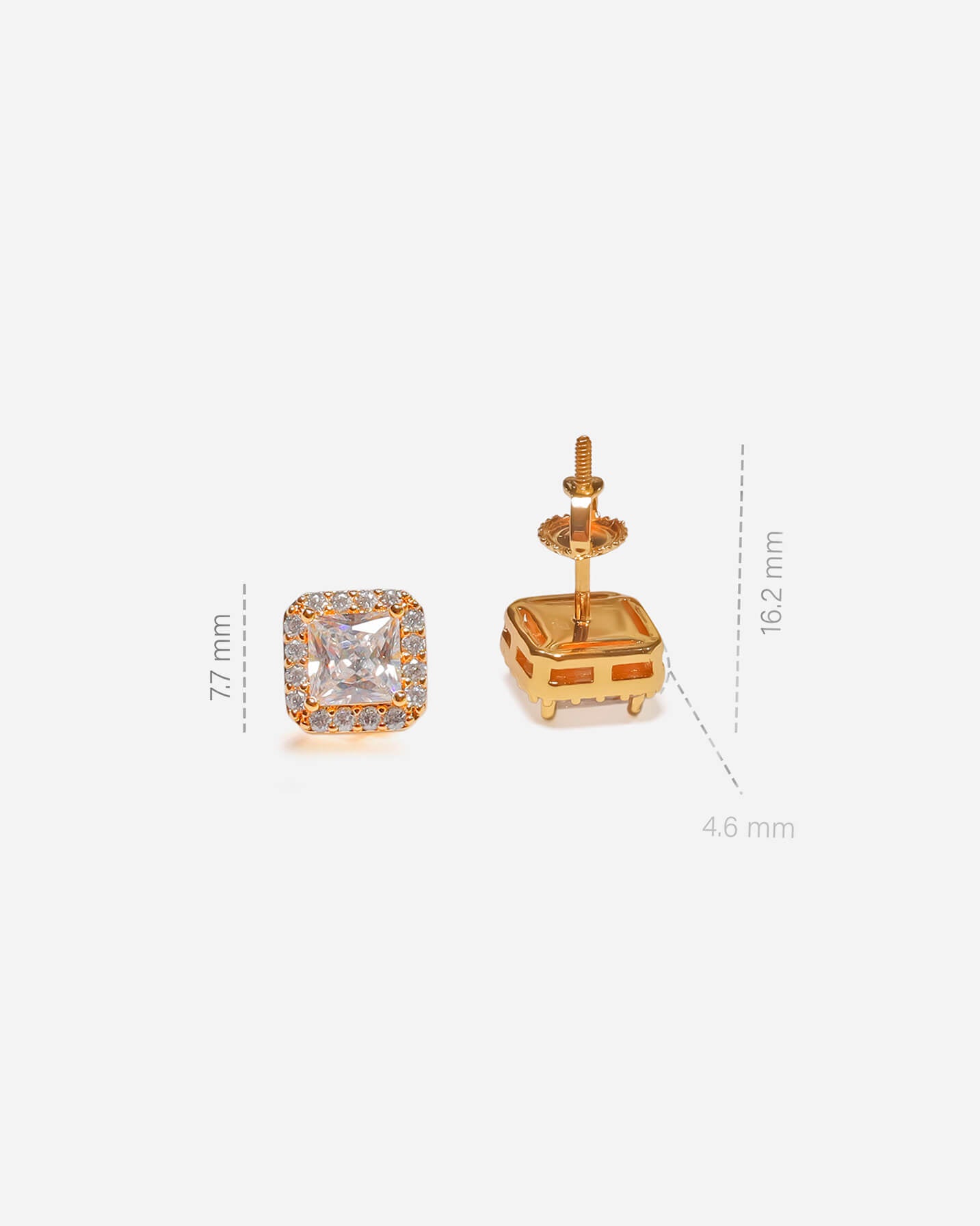 Radiant Stud Earrings | 22K Gold Brilliance