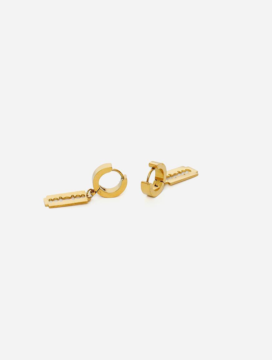 Gracias Dios Blade Charm Hoop Hinged Earring - Challenger Streetwear