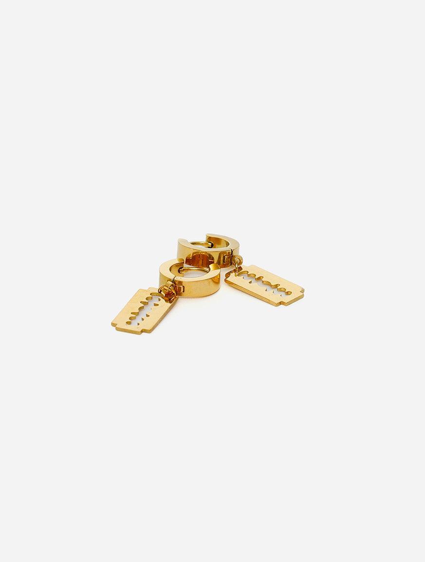 Gracias Dios Blade Charm Hoop Hinged Earring - Challenger Streetwear