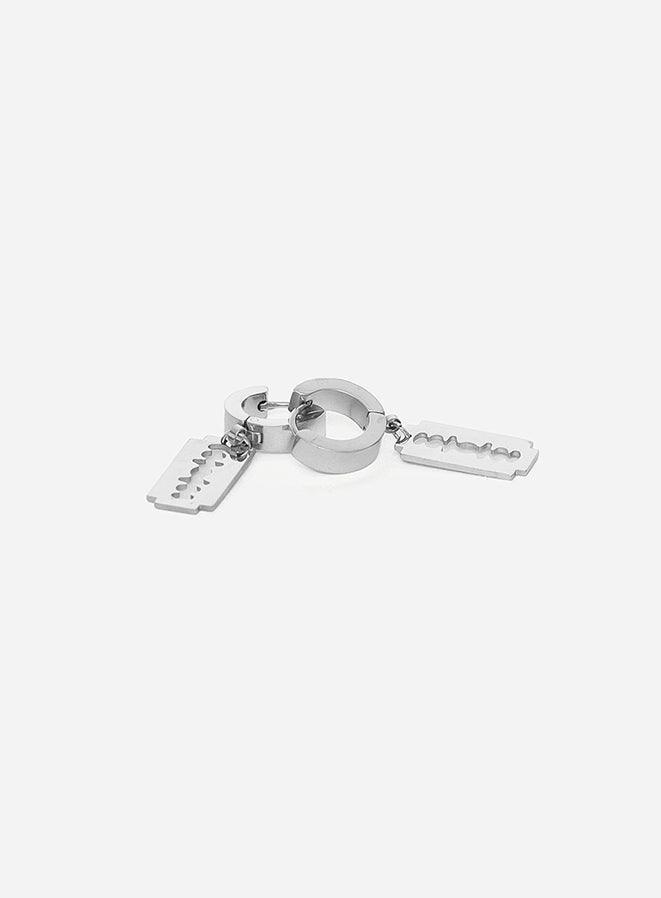 Gracias Dios Blade Charm Hoop Hinged Earring - Challenger Streetwear