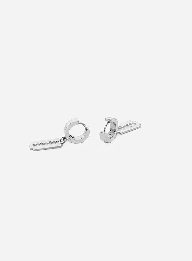 Gracias Dios Blade Charm Hoop Hinged Earring - Challenger Streetwear