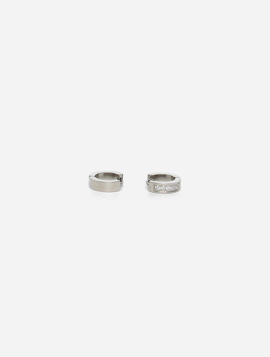 Gracias Dios GD Classic Diamond Hinged Thick Hoops Earrings - Challenger Streetwear