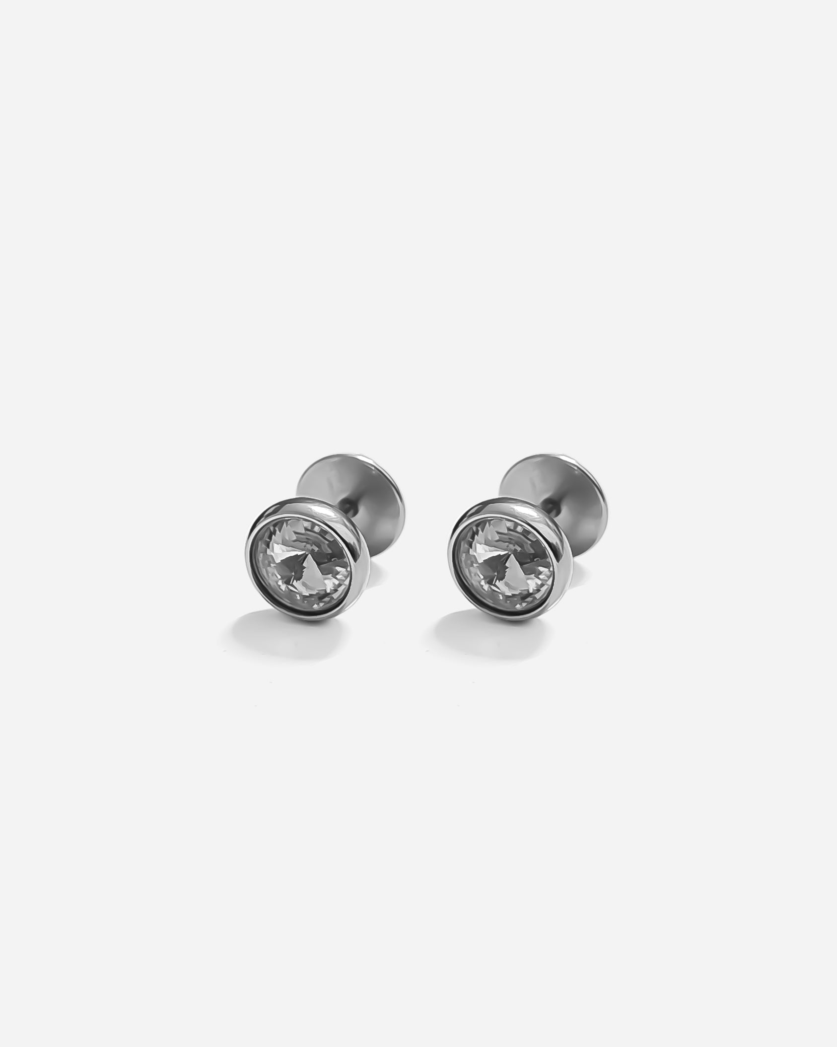 GD Holographic Center Dumbbell Earrings - Unique Statement Jewelry for Trendy Style