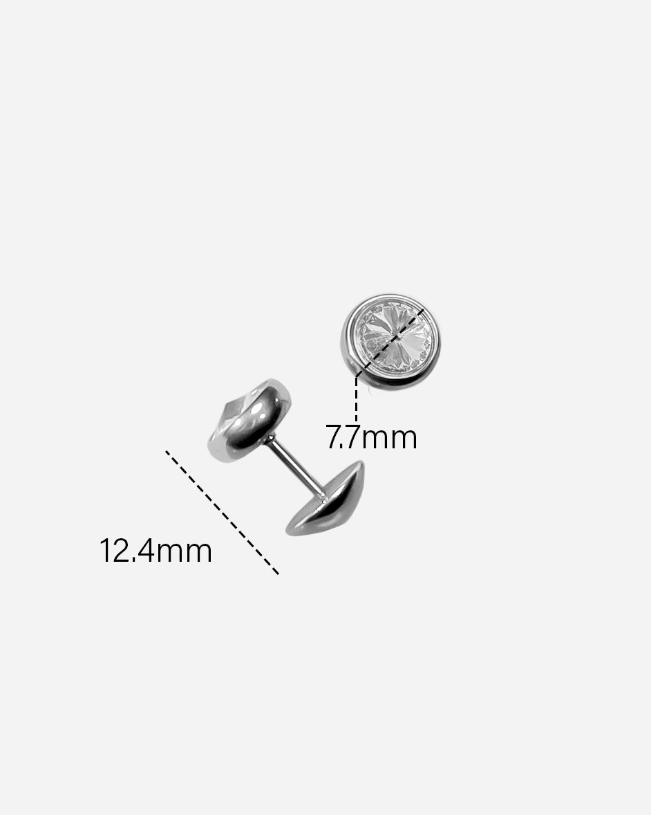 GD Holographic Center Dumbbell Earrings - Unique Statement Jewelry for Trendy Style