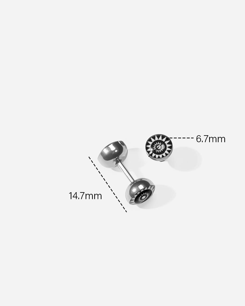 GD Dumbbell Earrings Stainless Steel