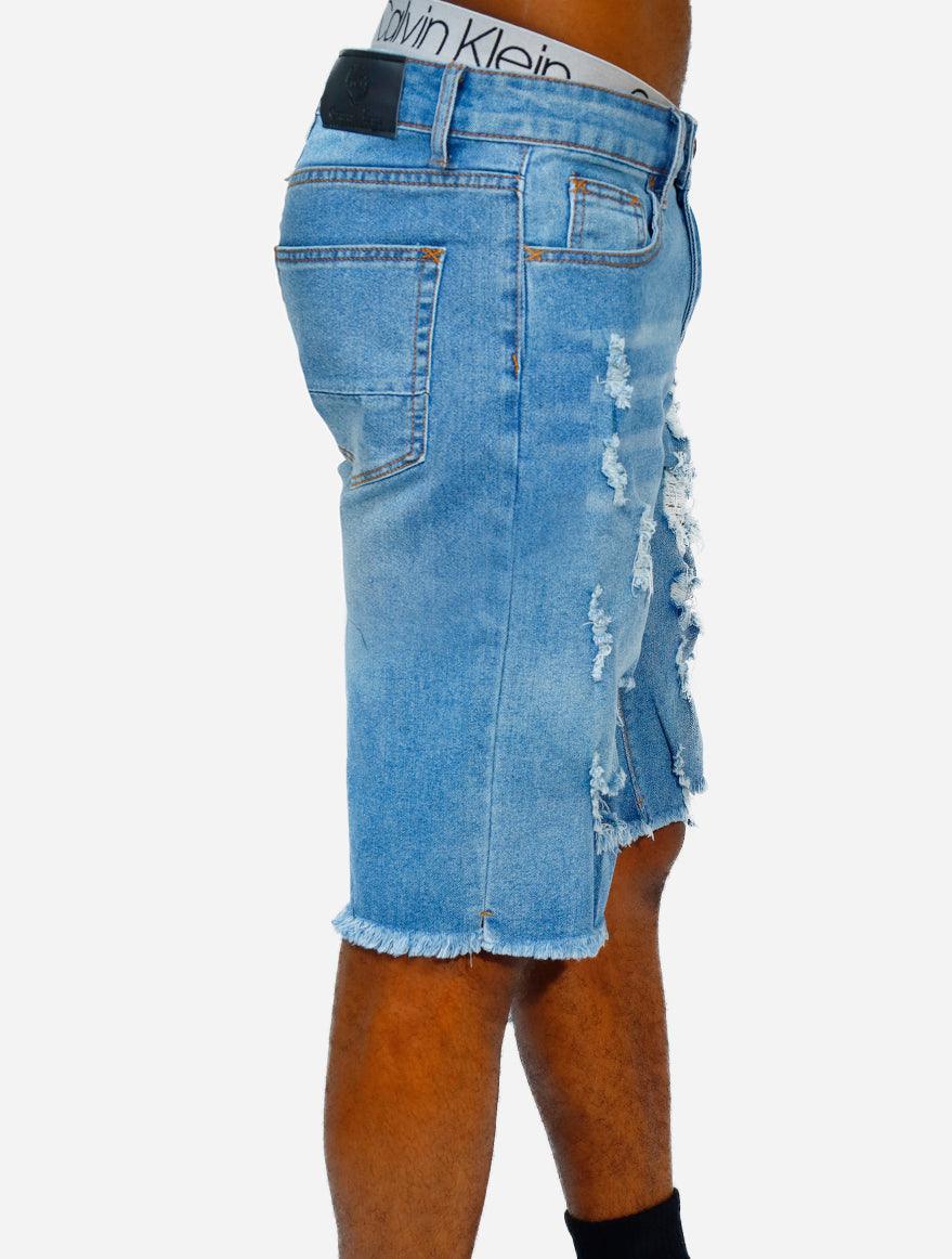 Gracias Dios Gracias Dios Max Repair Denim Shorts - Challenger Streetwear