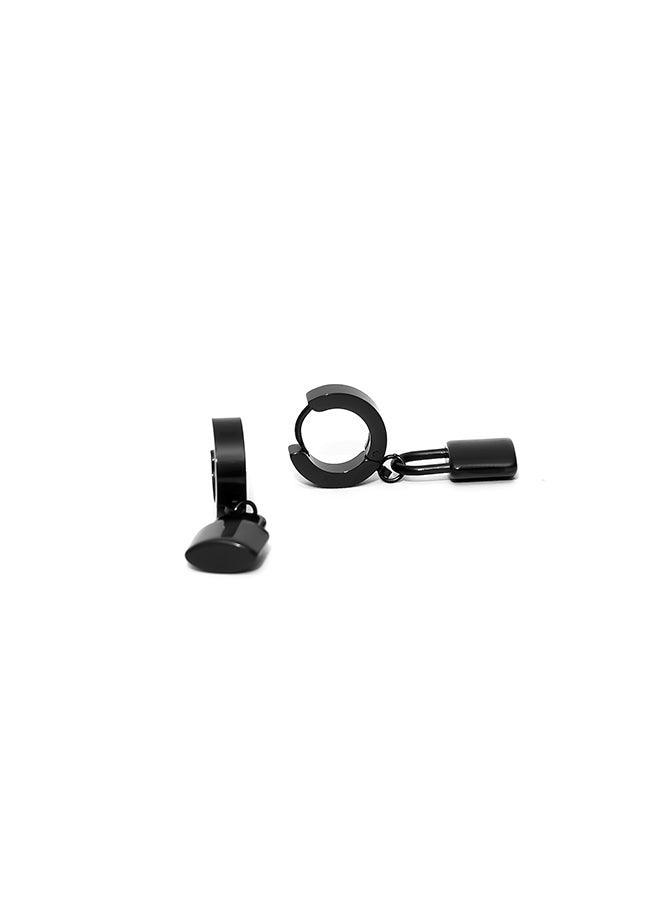 Gracias Dios Padlock Hoop Hinged Earring - Challenger Streetwear