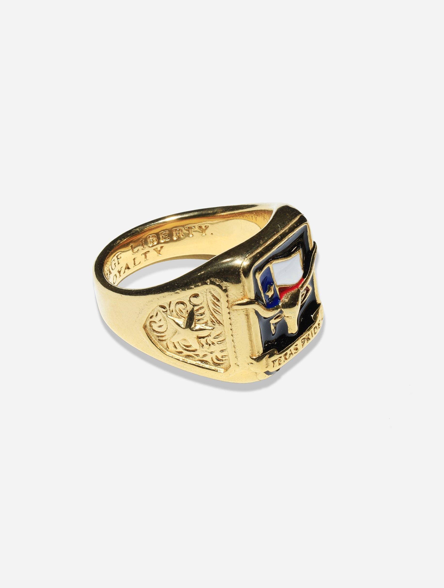 Gracias Dios Texas Pride Bull Cow Ring - Challenger Streetwear