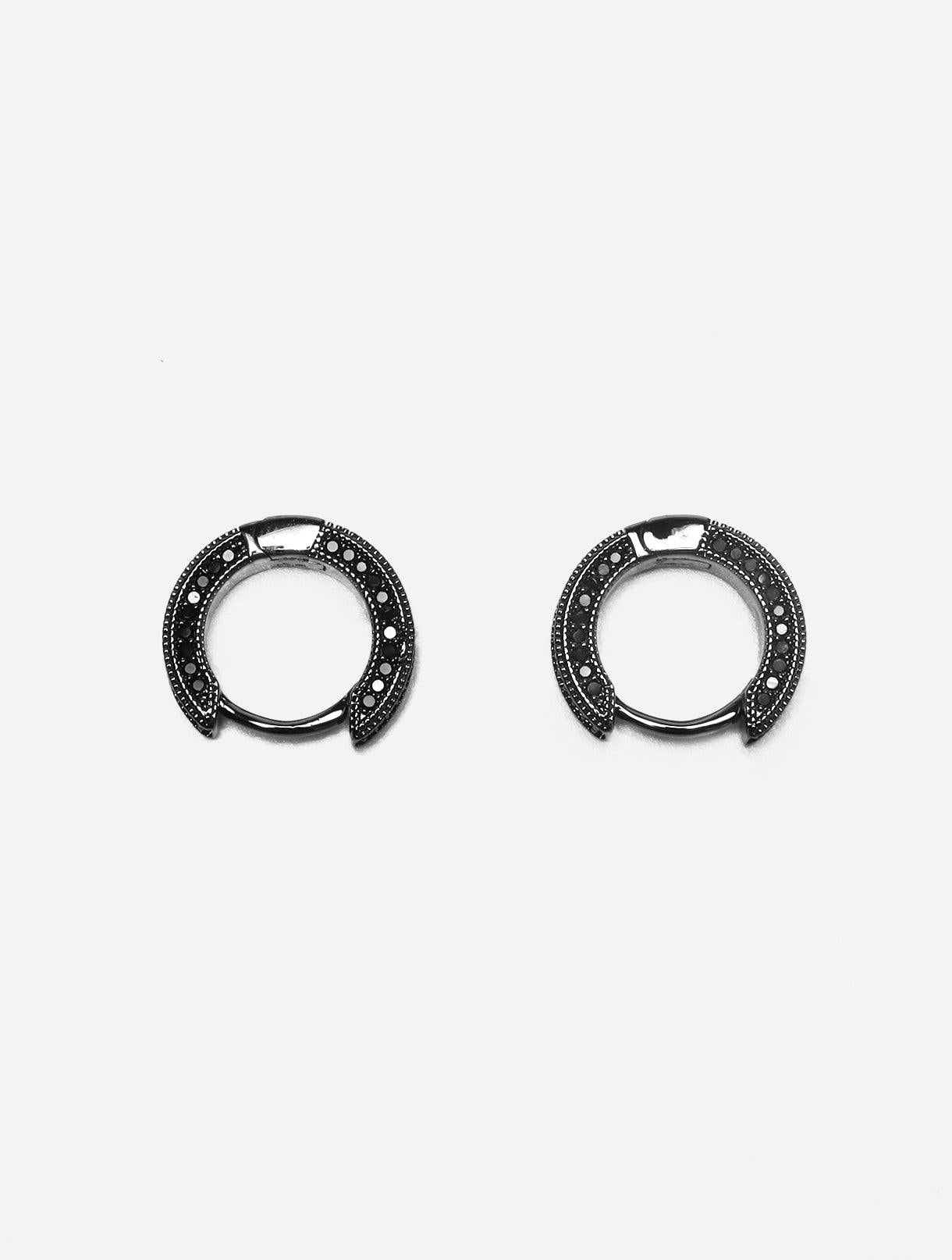 Gracias Dios 3D Hoop Earring CZ Micro Pave - Challenger Streetwear