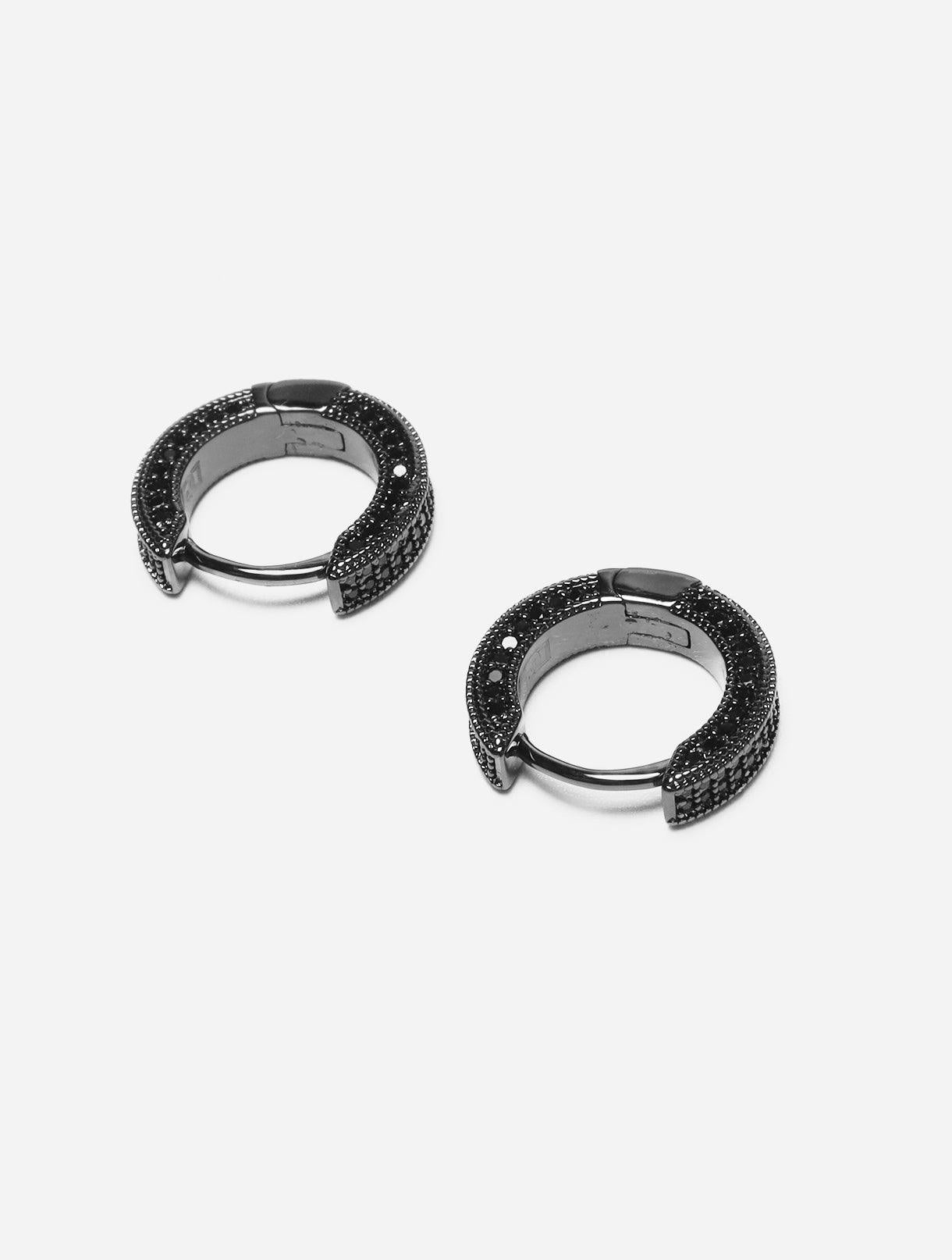 Gracias Dios 3D Hoop Earring CZ Micro Pave - Challenger Streetwear