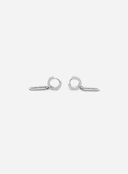 Gracias Dios Blade Charm Hoop Hinged Earring - Challenger Streetwear