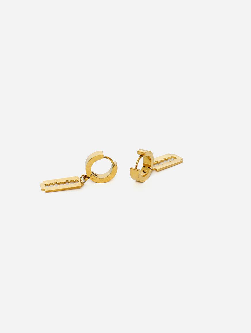 Gracias Dios Blade Charm Hoop Hinged Earring - Challenger Streetwear