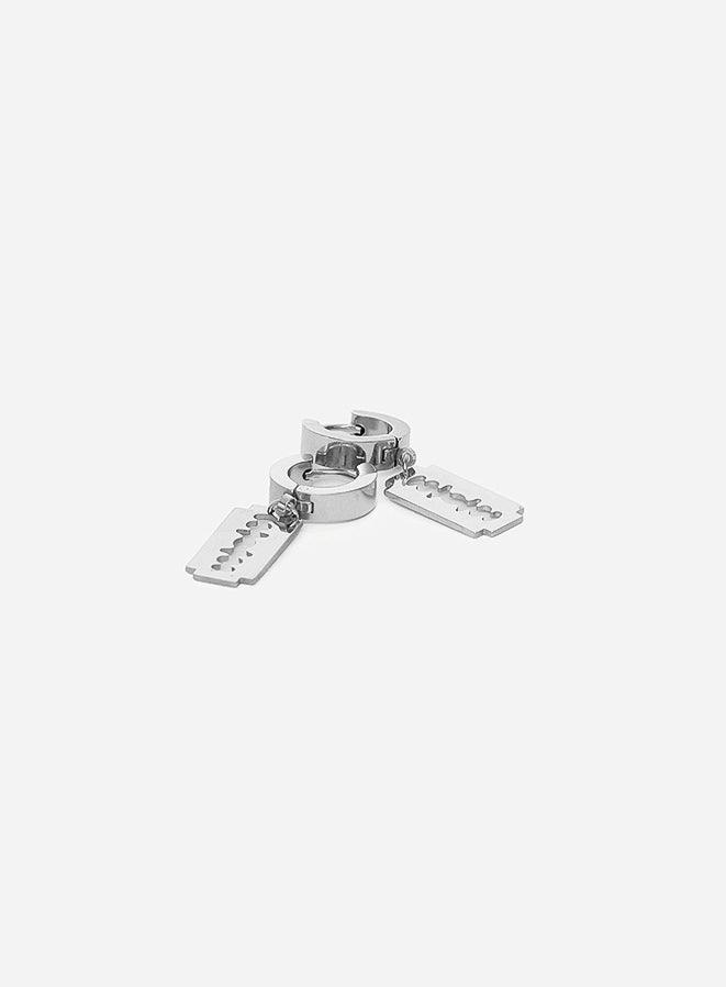 Gracias Dios Blade Charm Hoop Hinged Earring - Challenger Streetwear