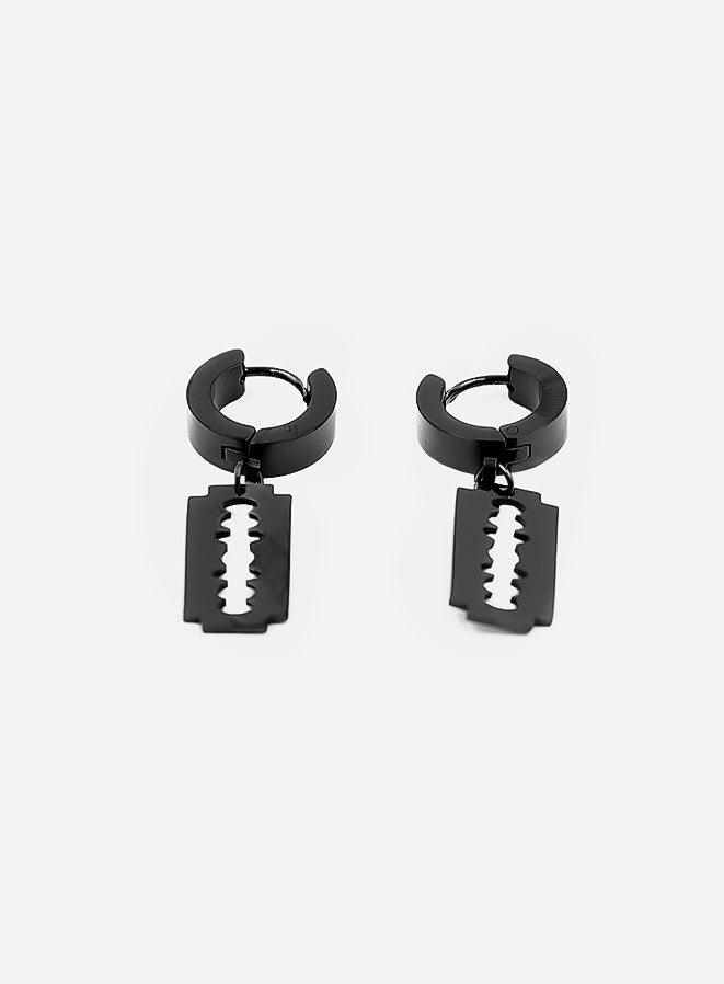 Gracias Dios Blade Charm Hoop Hinged Earring - Challenger Streetwear